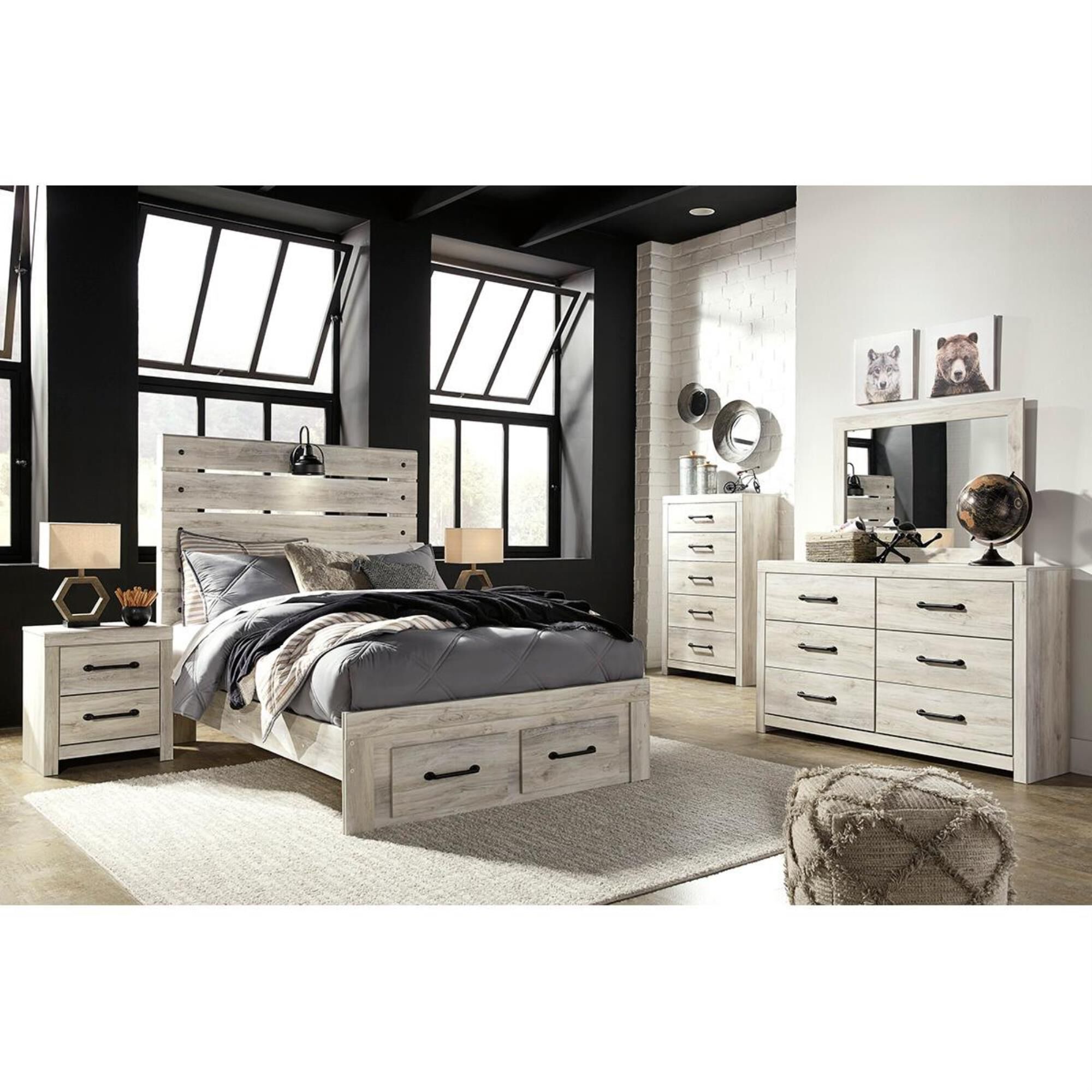 Signature Design by Ashley Cambeck Dresser and Mirror in Whitewash, , large