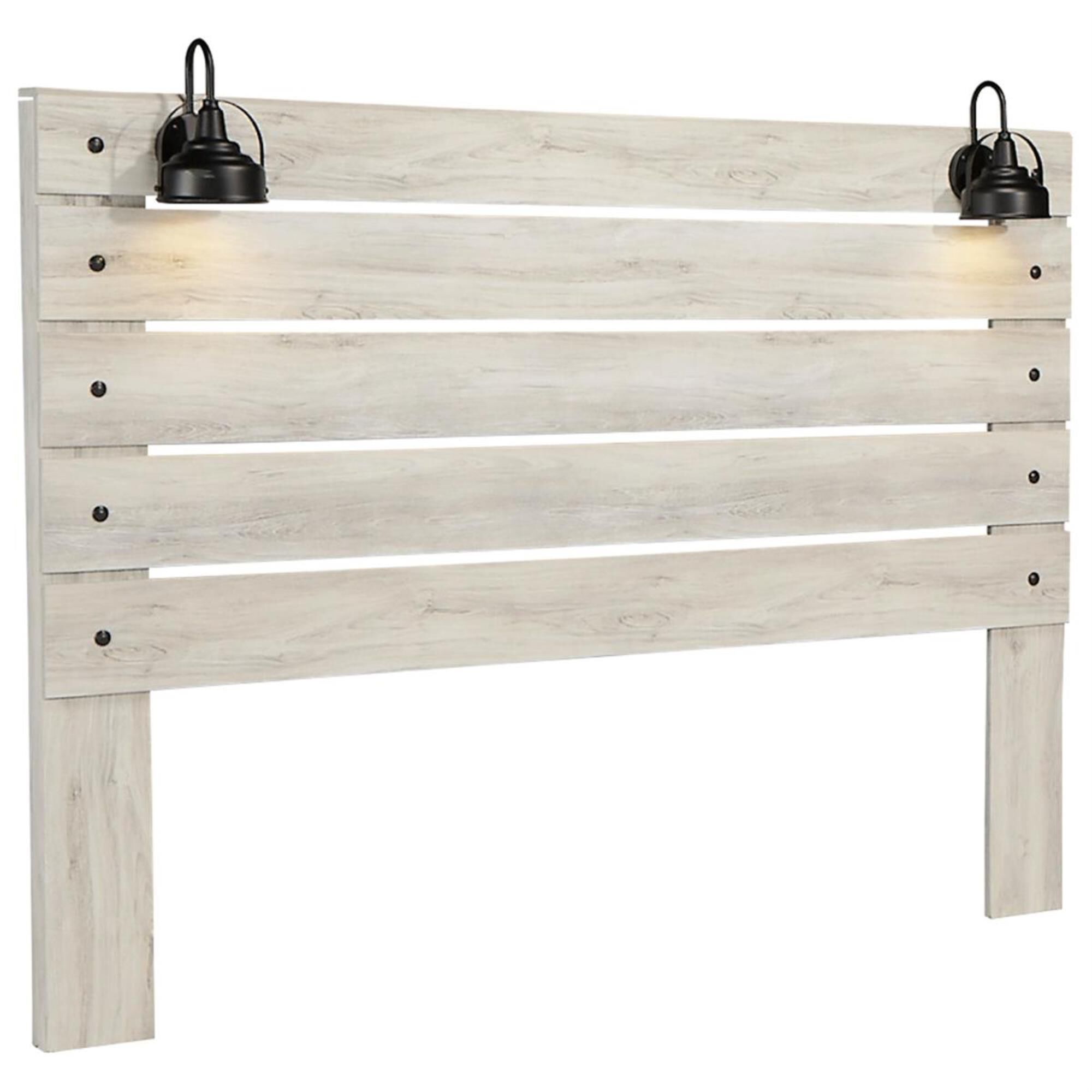Signature Design by Ashley Cambeck King Storage Bed in Whitewash with Lighting, , large