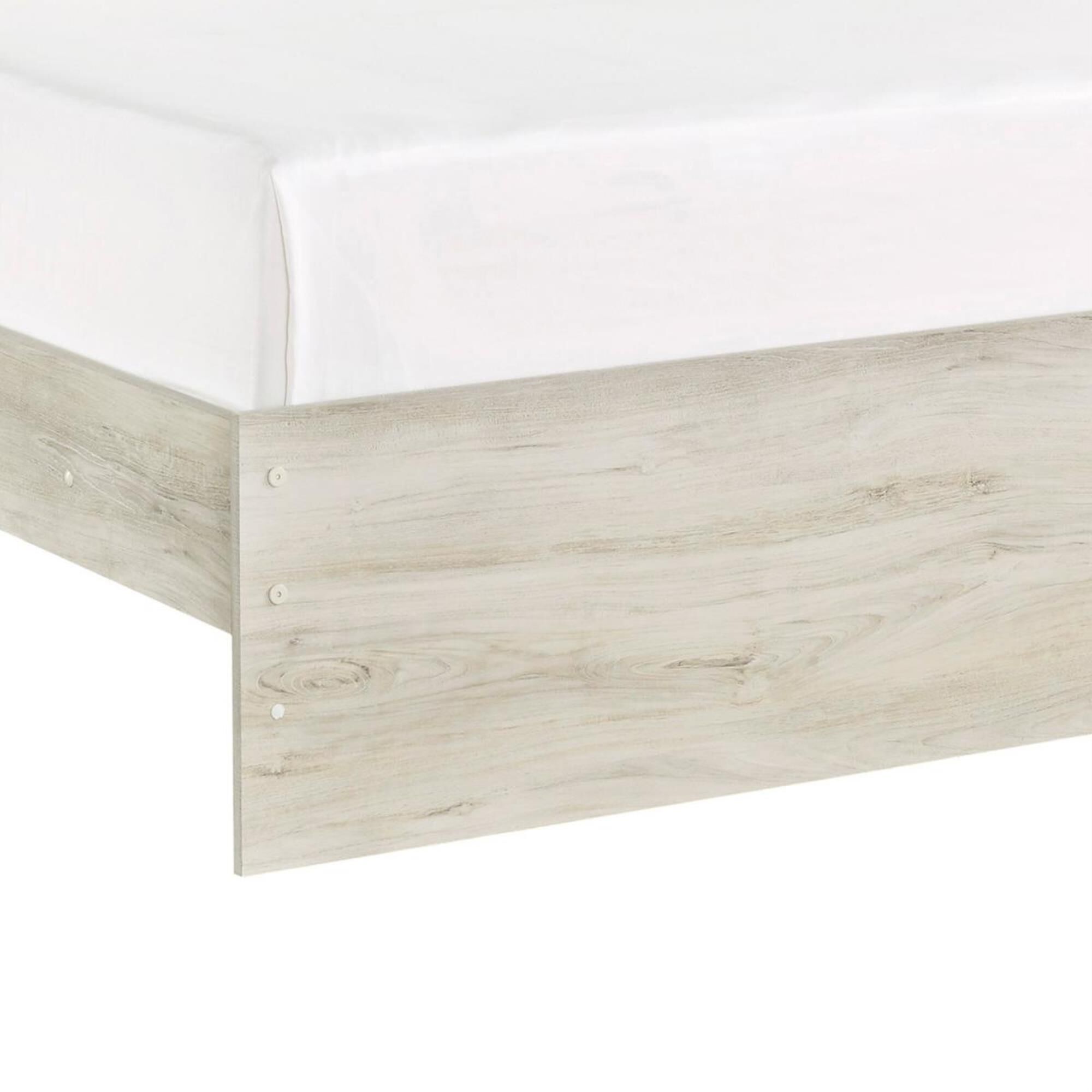 Signature Design by Ashley Cambeck Twin Panel Bed in Whitewash with Lighting, , large