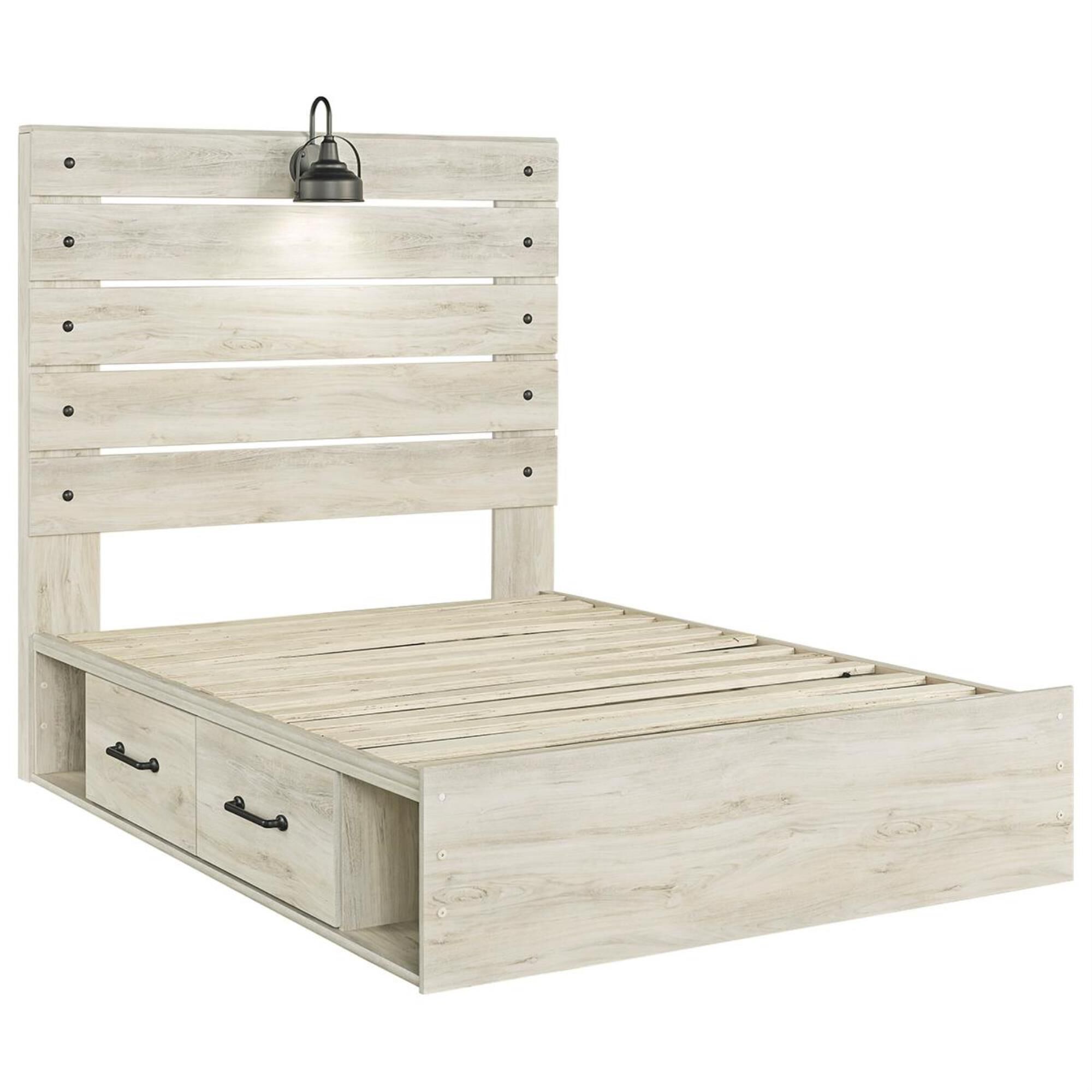 Signature Design by Ashley Cambeck Full Dual Storage Bed in Whitewash, , large