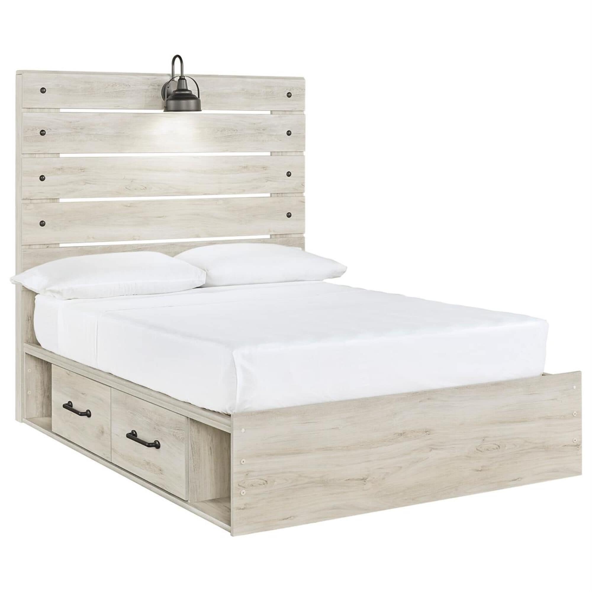 Signature Design by Ashley Cambeck Full Dual Storage Bed in Whitewash, , large