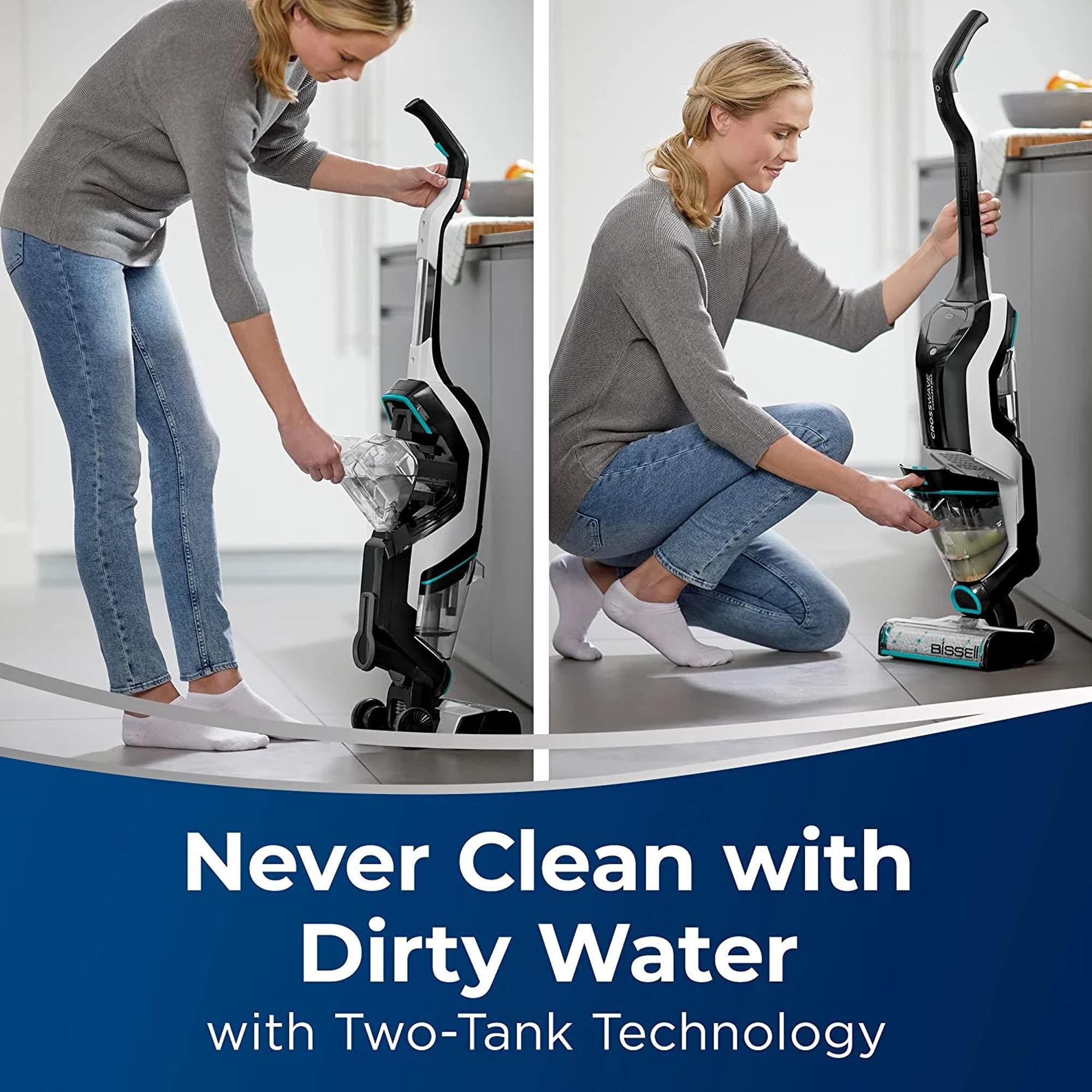 Bissell CrossWave Cordless Max Multi-Surface Wet Dry Vacuums in Black and White, , large