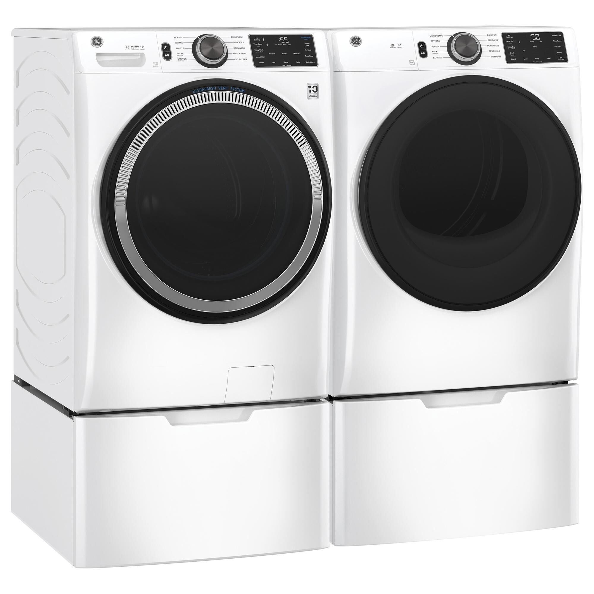 GE Appliances 7.8 Cu. Ft. Electric Dryer in White, , large
