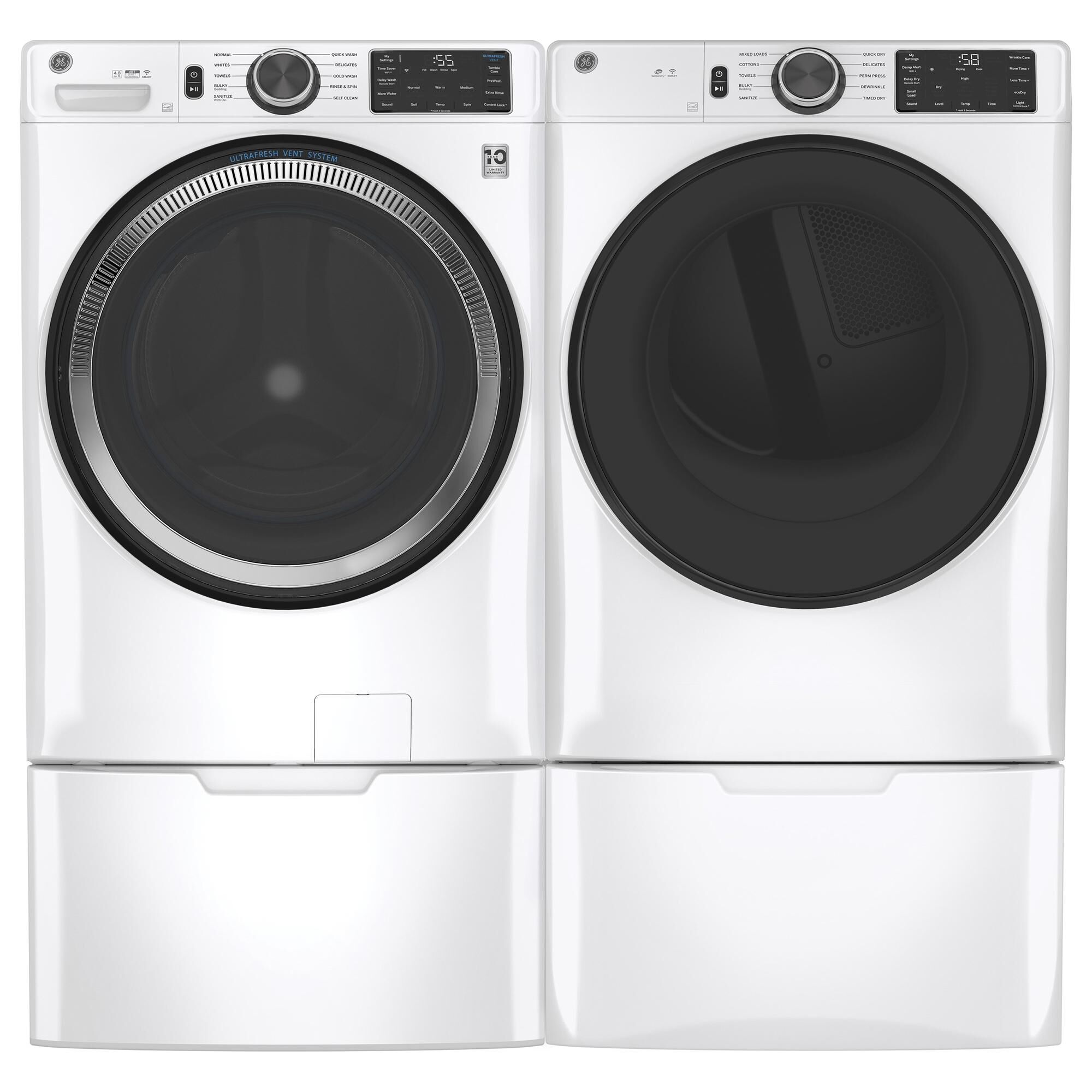 GE Appliances 7.8 Cu. Ft. Electric Dryer in White, , large