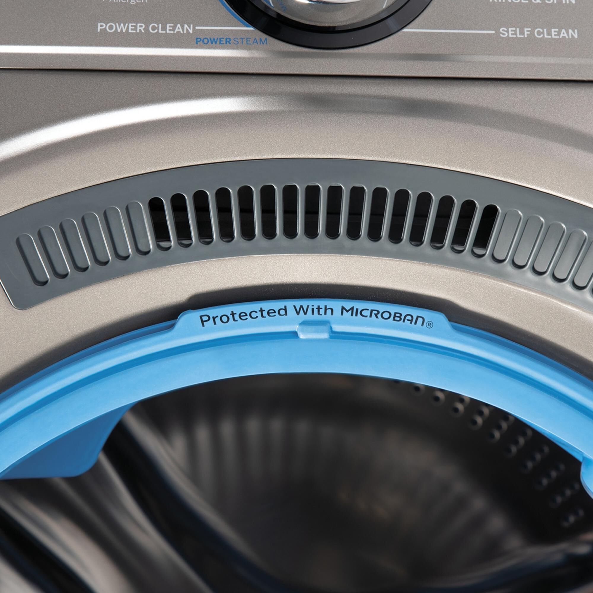 GE Appliances 4.8 Cu. Ft. Front Load Washer with Steam in Satin Nickel, , large