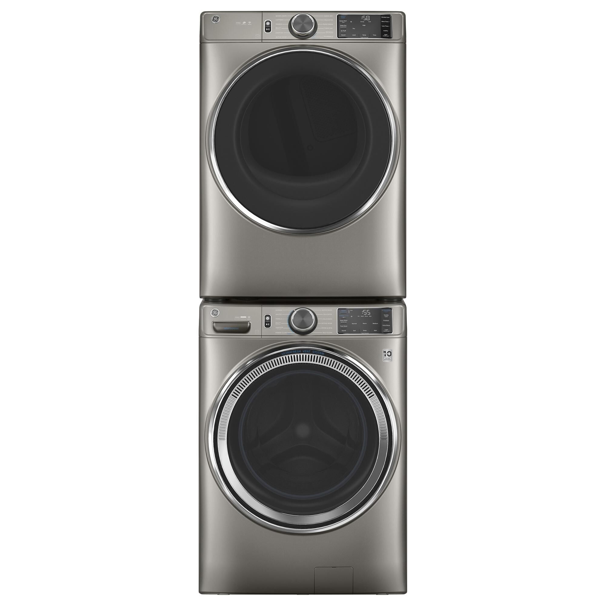 GE Appliances 4.8 Cu. Ft. Front Load Washer with Steam in Satin Nickel, , large