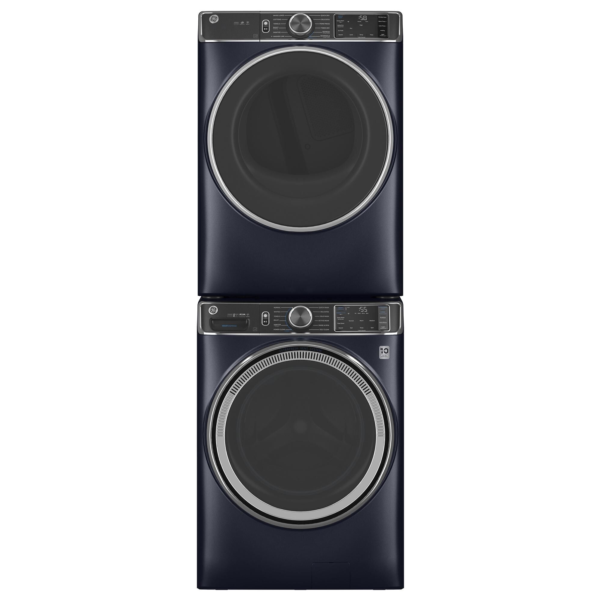 GE Appliances 5.0 Cu. Ft. Capacity Smart Front Load Steam Washer with SmartDispense UltraFresh Vent System with OdorBlock - Sapphire Blue, , large
