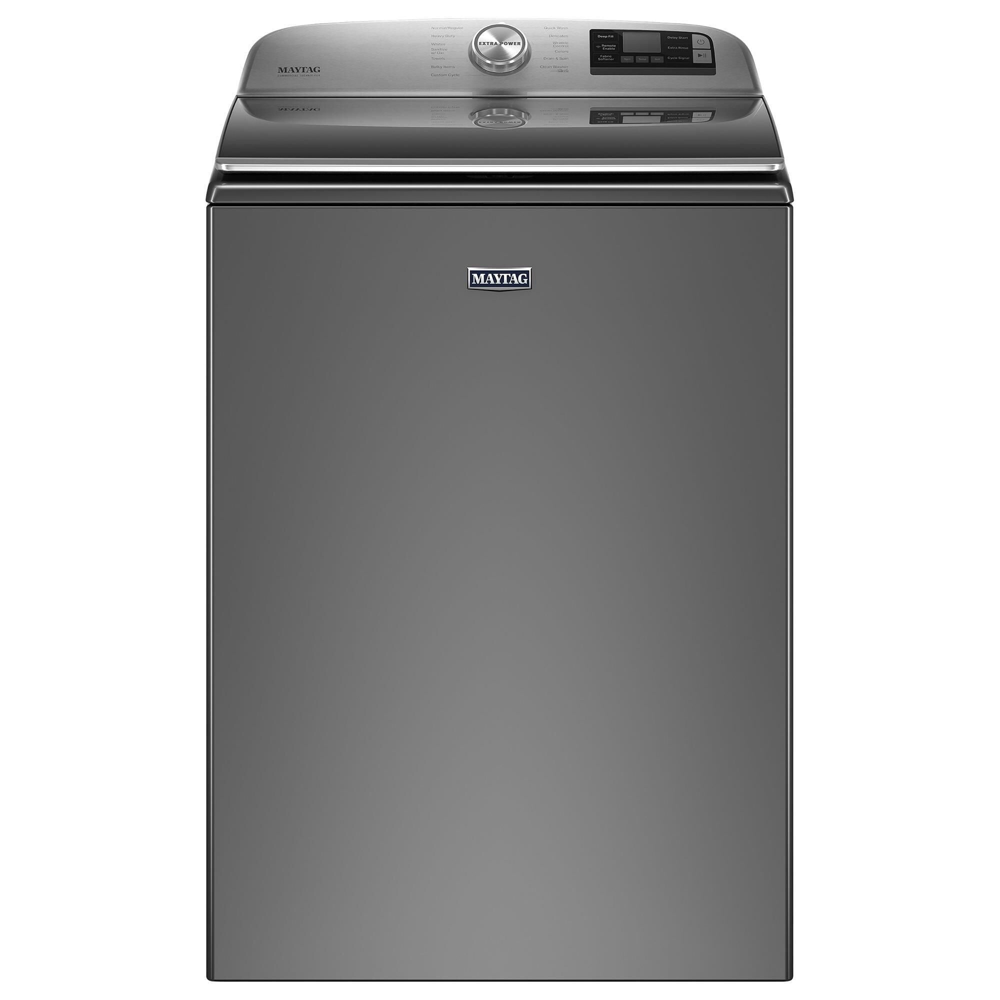 Maytag 5.3 Cu. Ft. Top Load Washer with Extra Power Button in Metallic Slate, , large