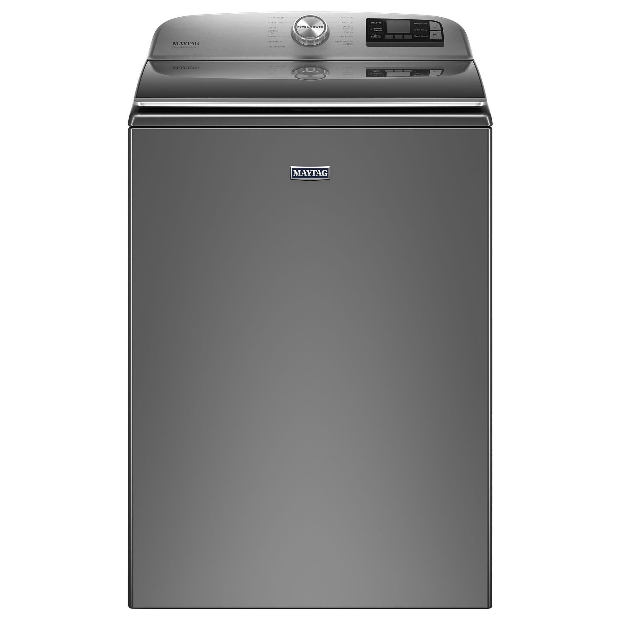 Maytag 5.2 Cu. Ft. Top Load Washer with Agitator in Metallic Slate, , large