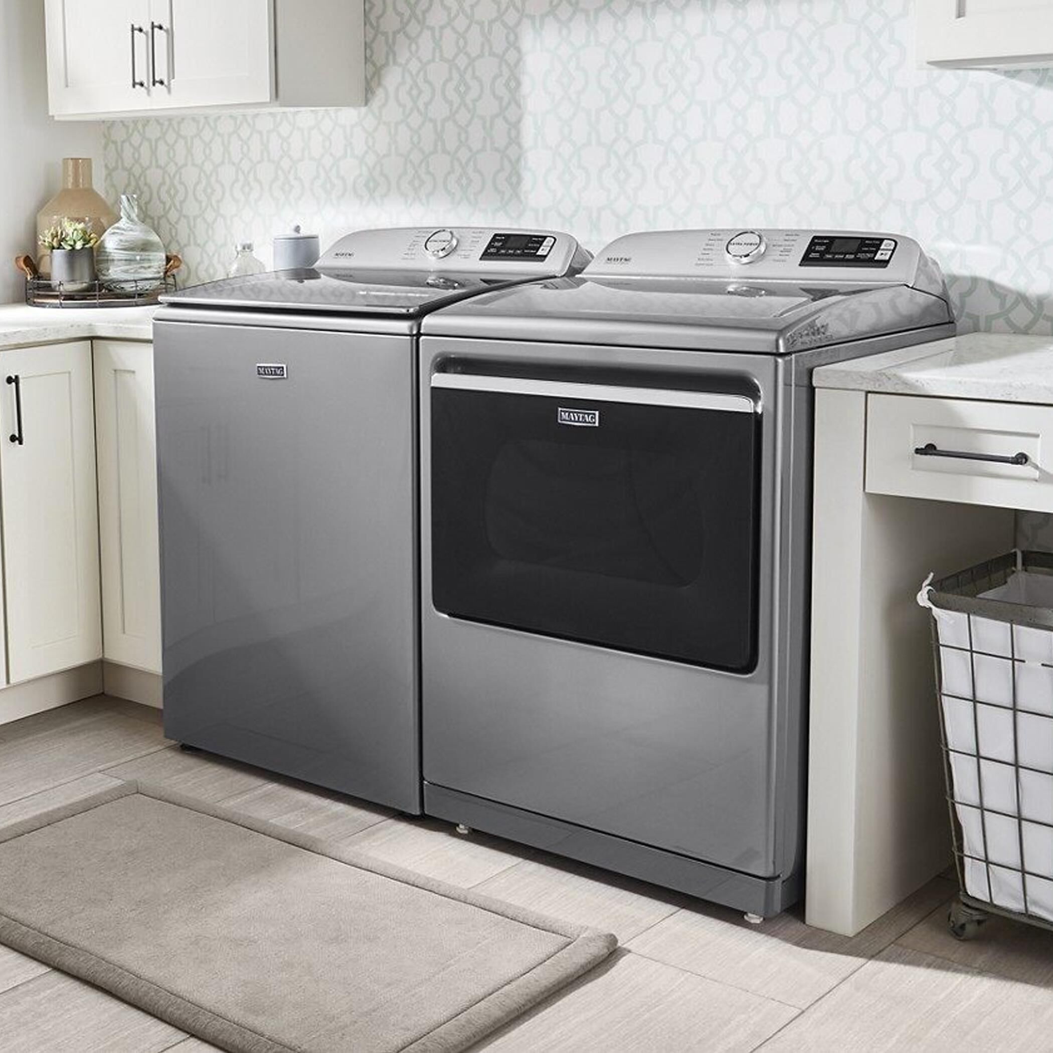 Maytag 5.2 Cu. Ft. Top Load Washer with Agitator in Metallic Slate, , large