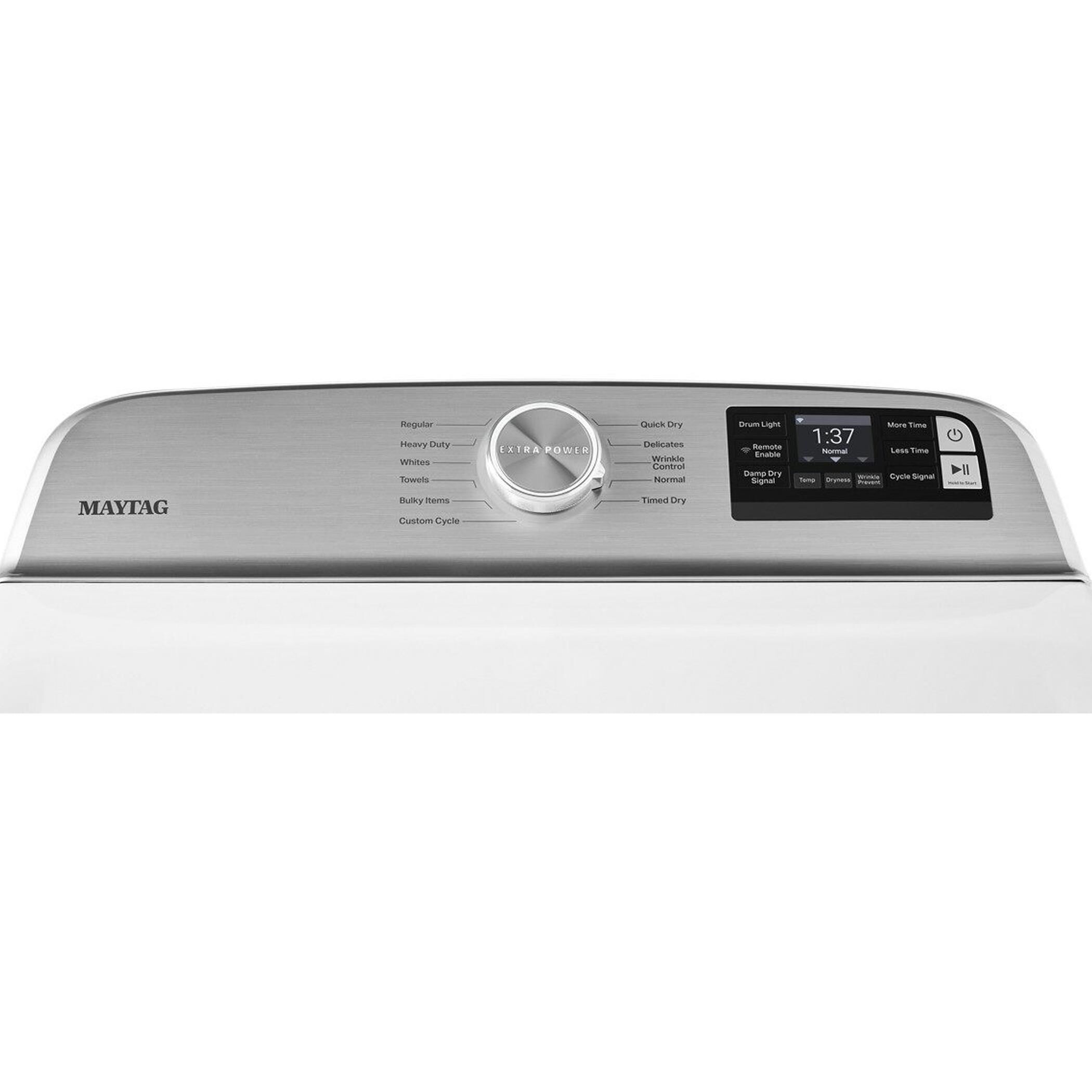 Maytag 7.4 Cu. Ft. Front Load Electric Dryer with WiFi in White, , large