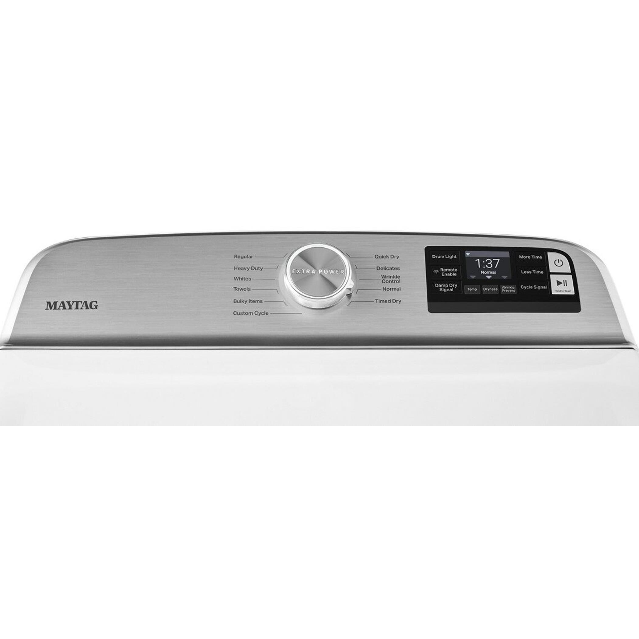 Maytag 7.4 Cu. Ft. Front Load Gas Dryer Smart Capable with Extra Power Button in White, , large