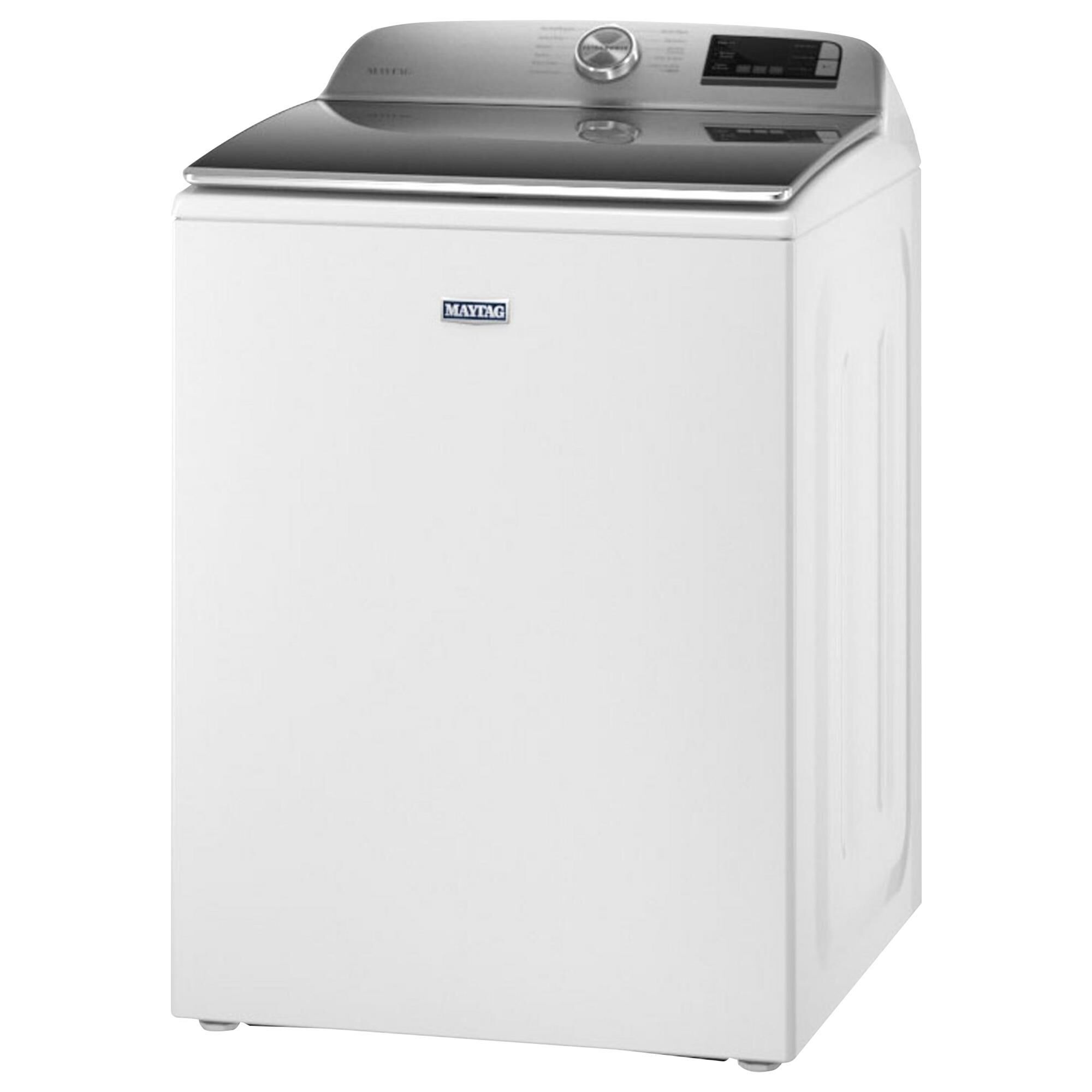 Maytag 5.4 Cu. Ft. Top Load Washer and 7.4 Cu. Ft. Gas Dryer with WiFi Laundry Pair in White, , large