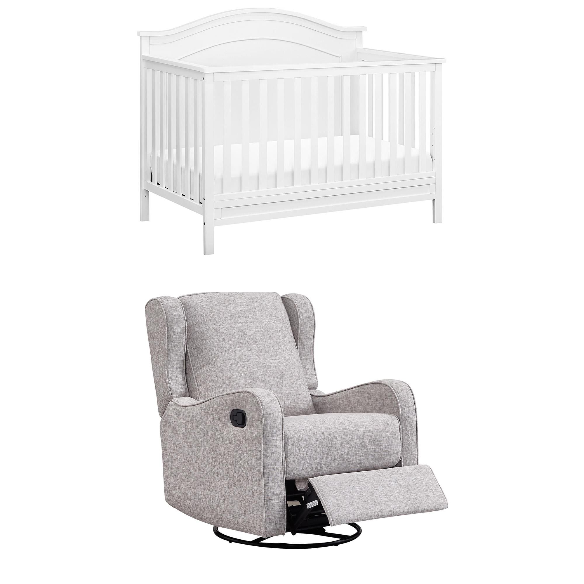 DaVinci Charlie 2 Piece Nursery Set in White, , large