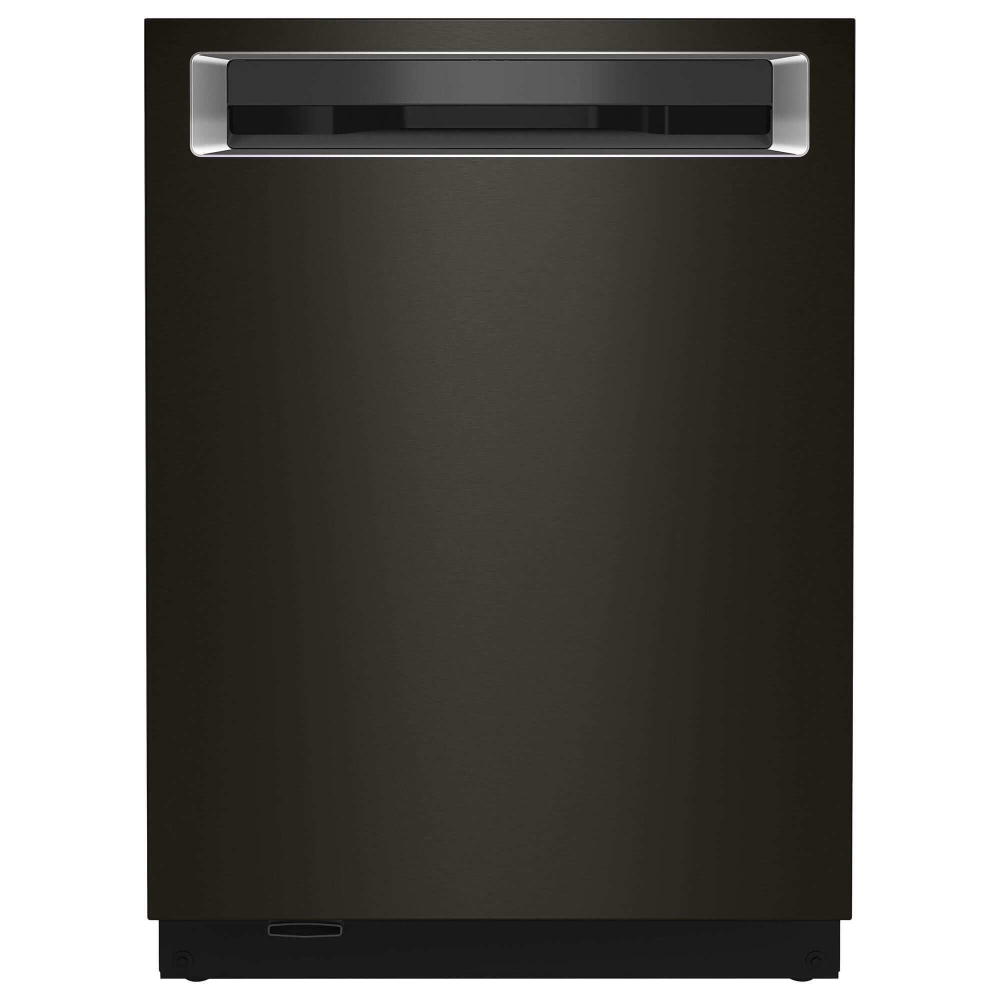 KitchenAid 24" Built-In Pocket Handle Dishwasher with FreeFlex 3rd Rack and Top Control in Black Stainless Steel, , large