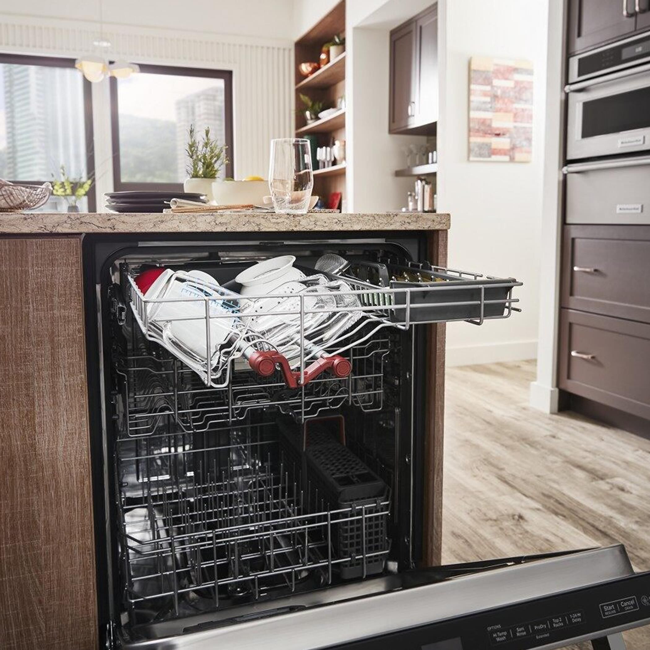 KitchenAid 24" Built-In Bar Handle Dishwasher with FreeFlex 3rd Rack and LED Interior Light in PrintShield Stainless Steel, , large