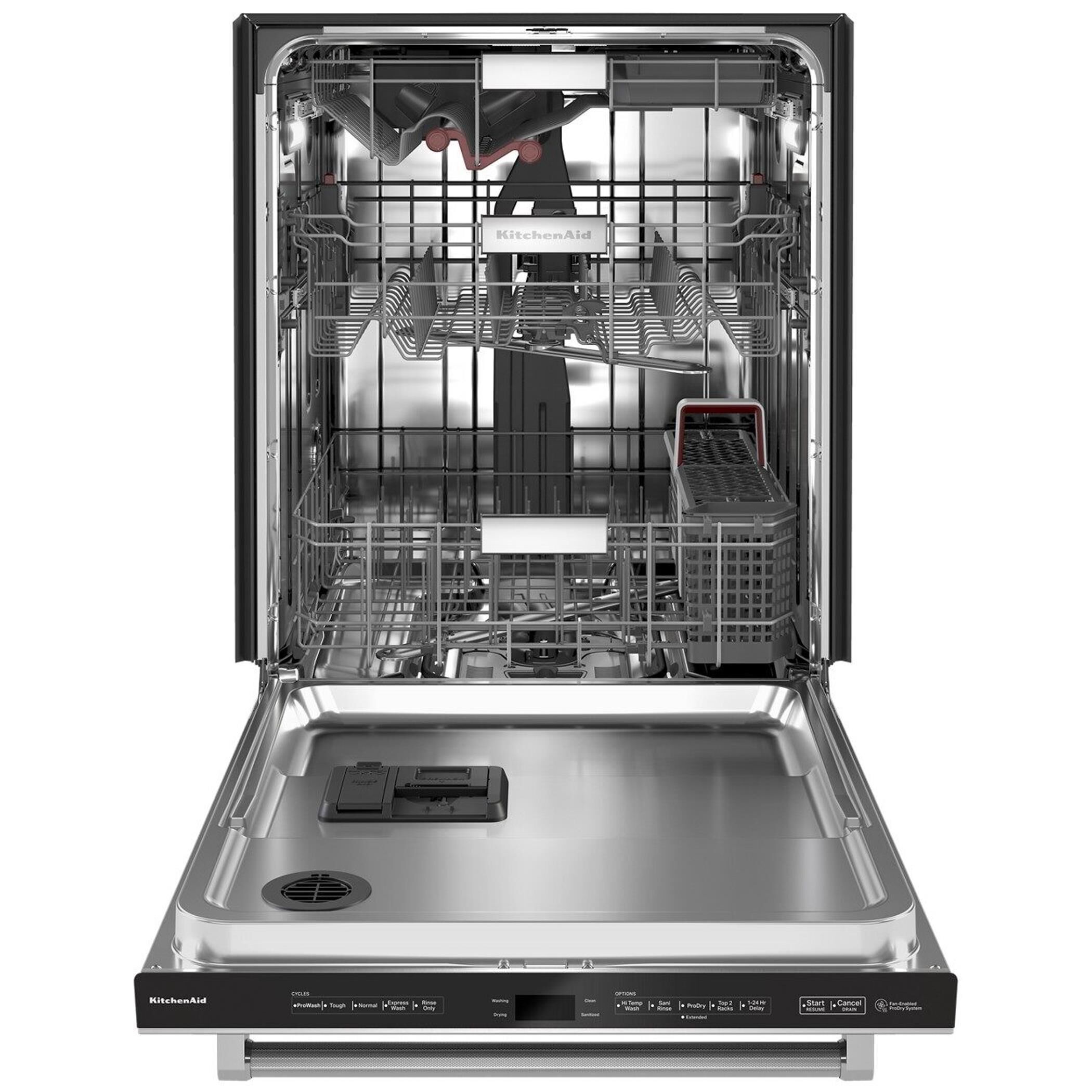KitchenAid 24" Built-In Bar Handle Dishwasher with FreeFlex 3rd Rack and LED Interior Light in PrintShield Stainless Steel, , large