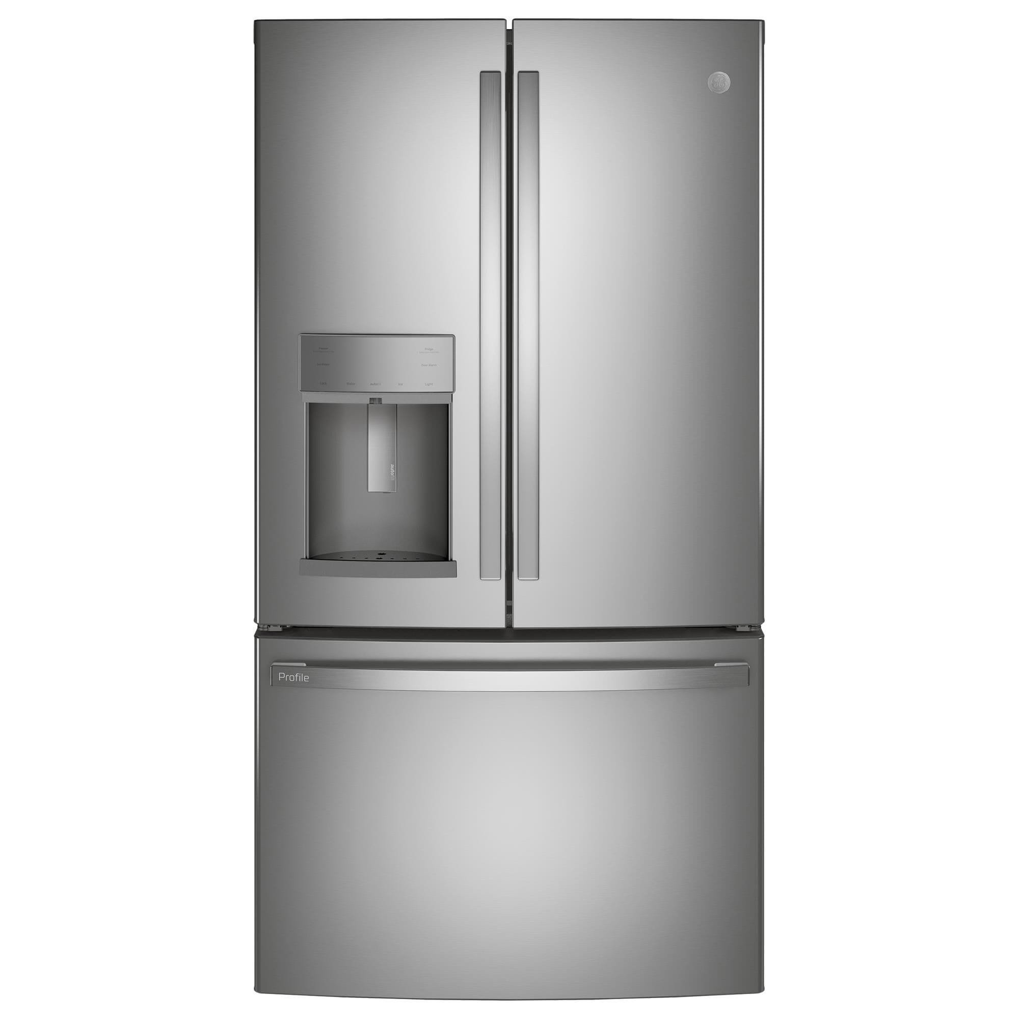 GE Profile 22.1 Cu. Ft. French-Door Refrigerator with Hands-Free AutoFil in Fingerprint Resistant Stainless Steel, , large