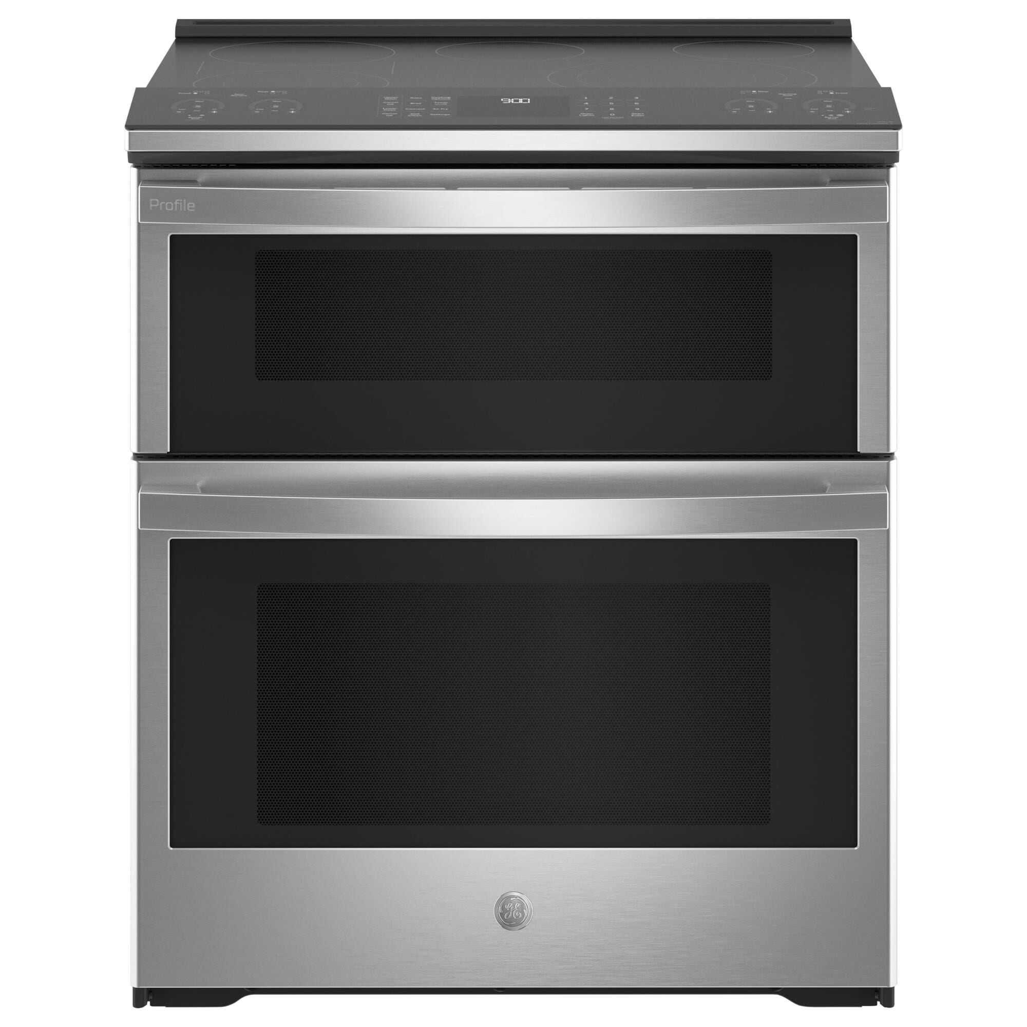 GE Profile 30" Slide-In Electric Double Oven Fingerprint Resistant Range in Stainless Steel, , large