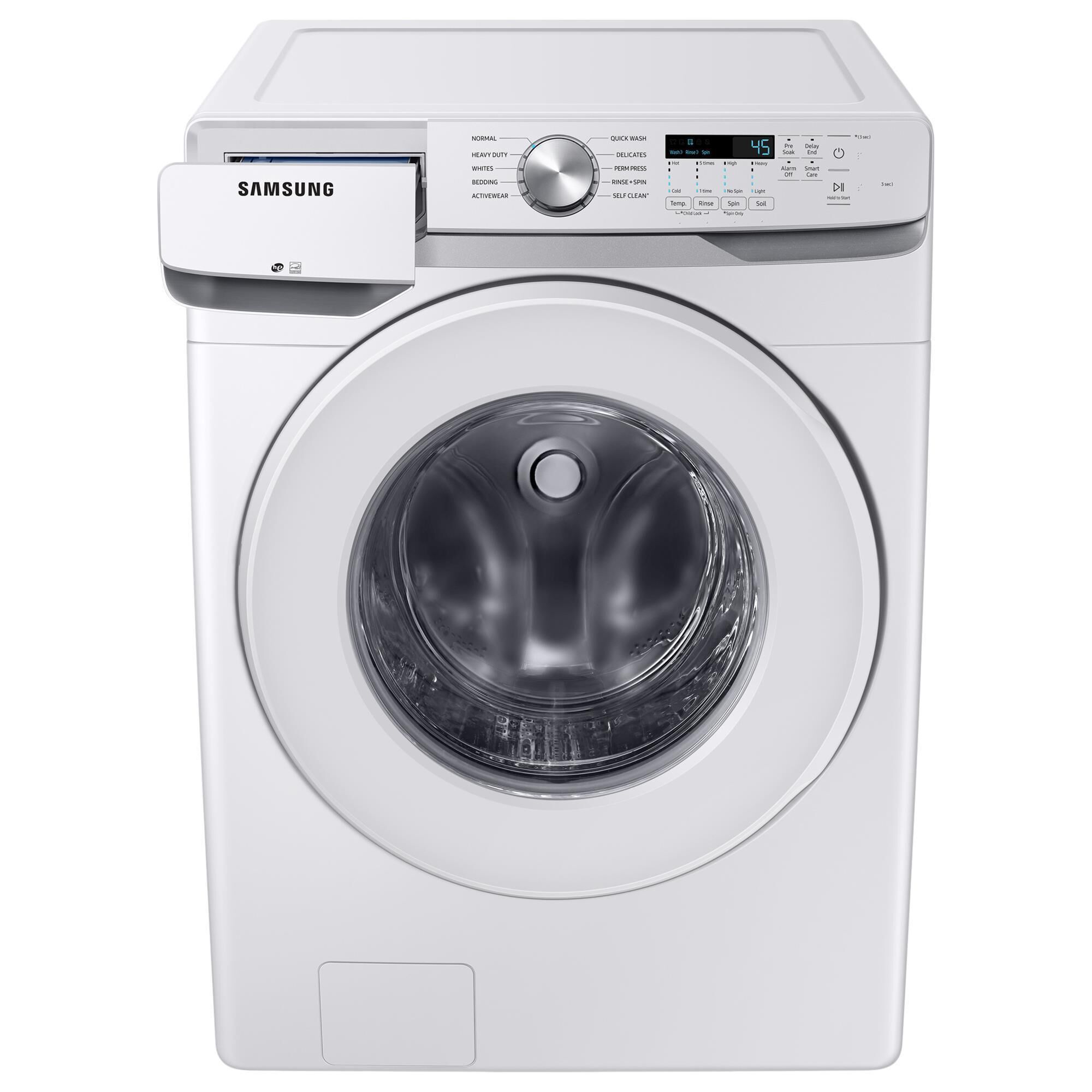 Samsung 4.5 Cu. Ft. Front Load Washer with Shallow Depth in White, , large