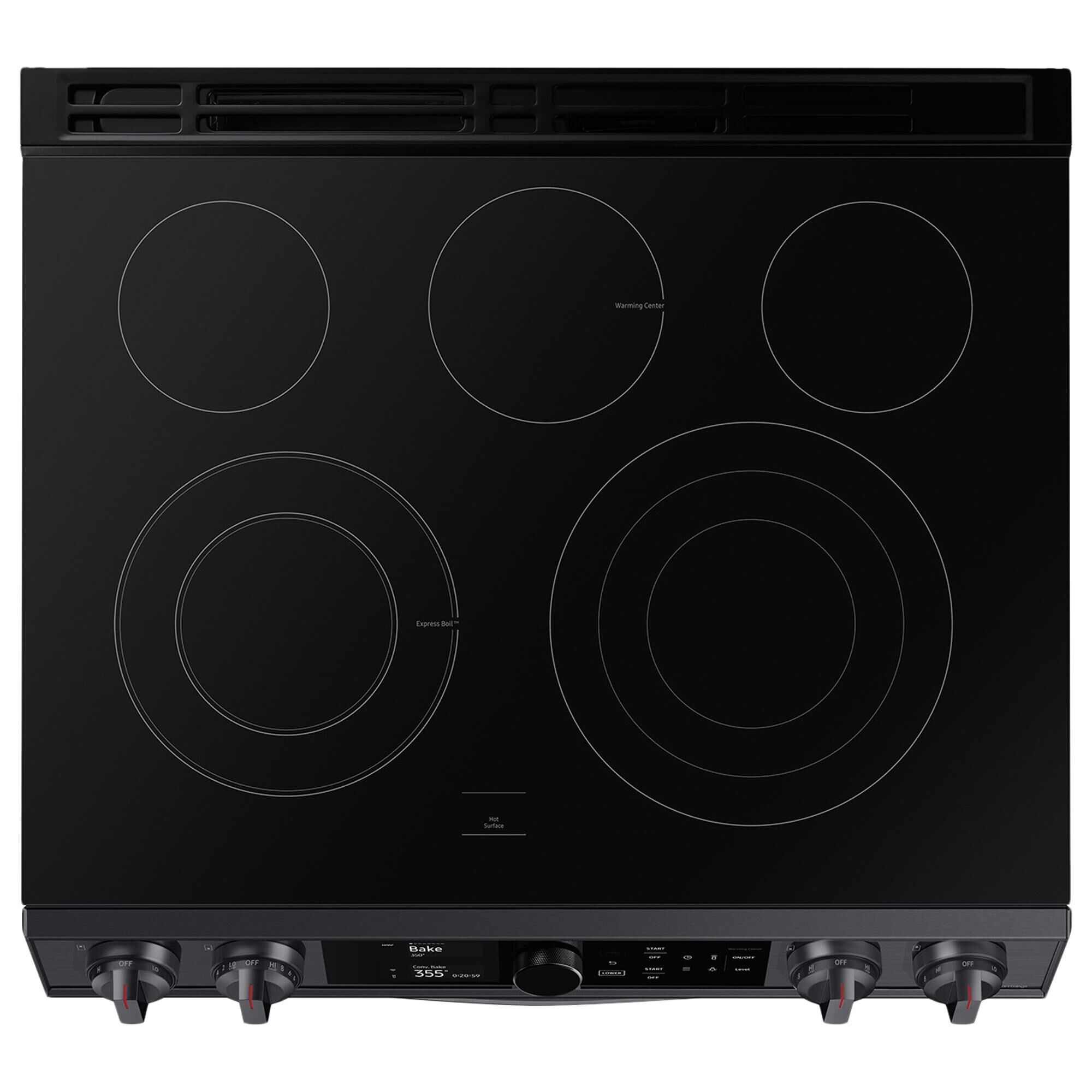 Samsung 6.3 Cu. Ft. Flex Duo Front Control Slide-in Electric Range with Smart Dial, Air Fry and Wi-Fi in Black Stainless Steel, , large