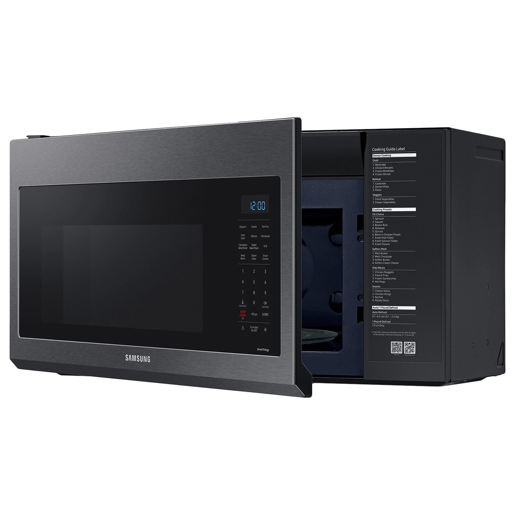 Samsung 1.7 Cu. Ft. Over-the-Range Microwave with Convection in Black Stainless Steel, , large