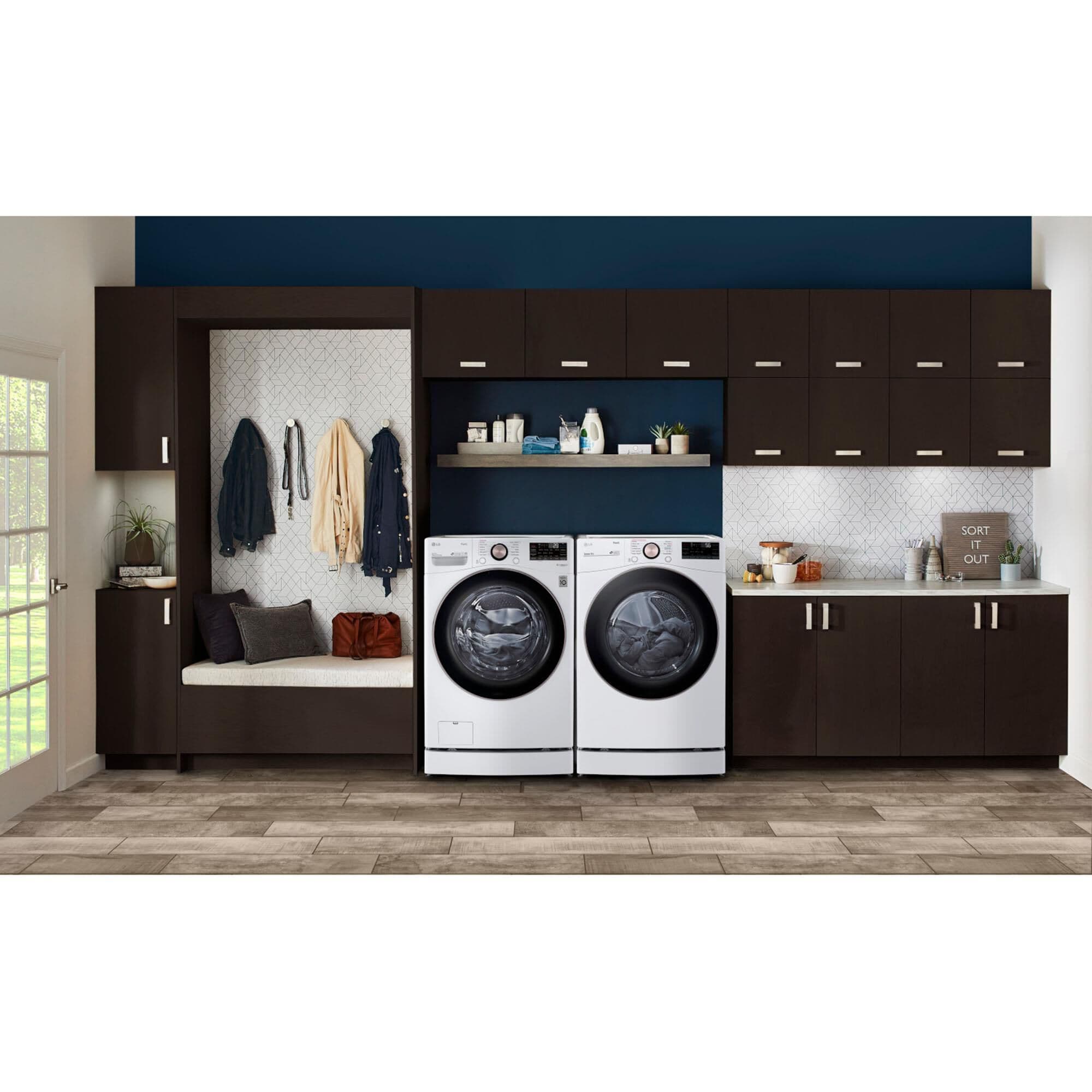 LG 7.4 Cu. Ft. Front Load Electric Dryer with TurboSteam in White, , large
