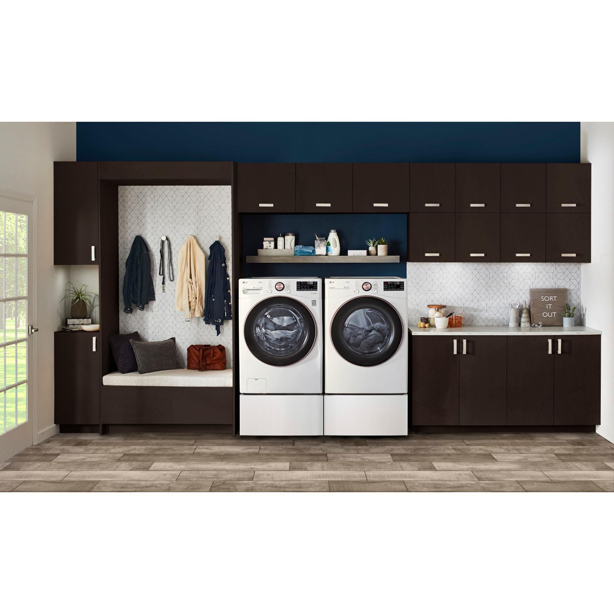 LG 7.4 Cu. Ft. Front Load Electric Dryer with TurboSteam in White, , large