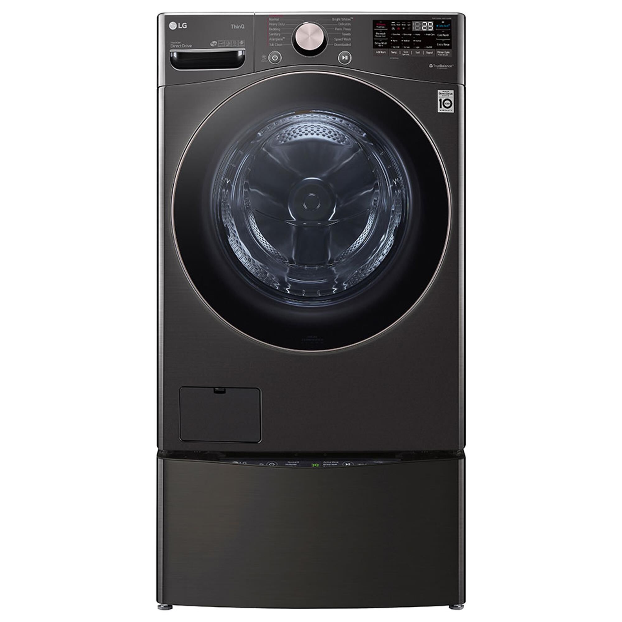 LG 4.5 Cu. Ft. Front Load Washer with TurboWash 360 in Black Steel, , large