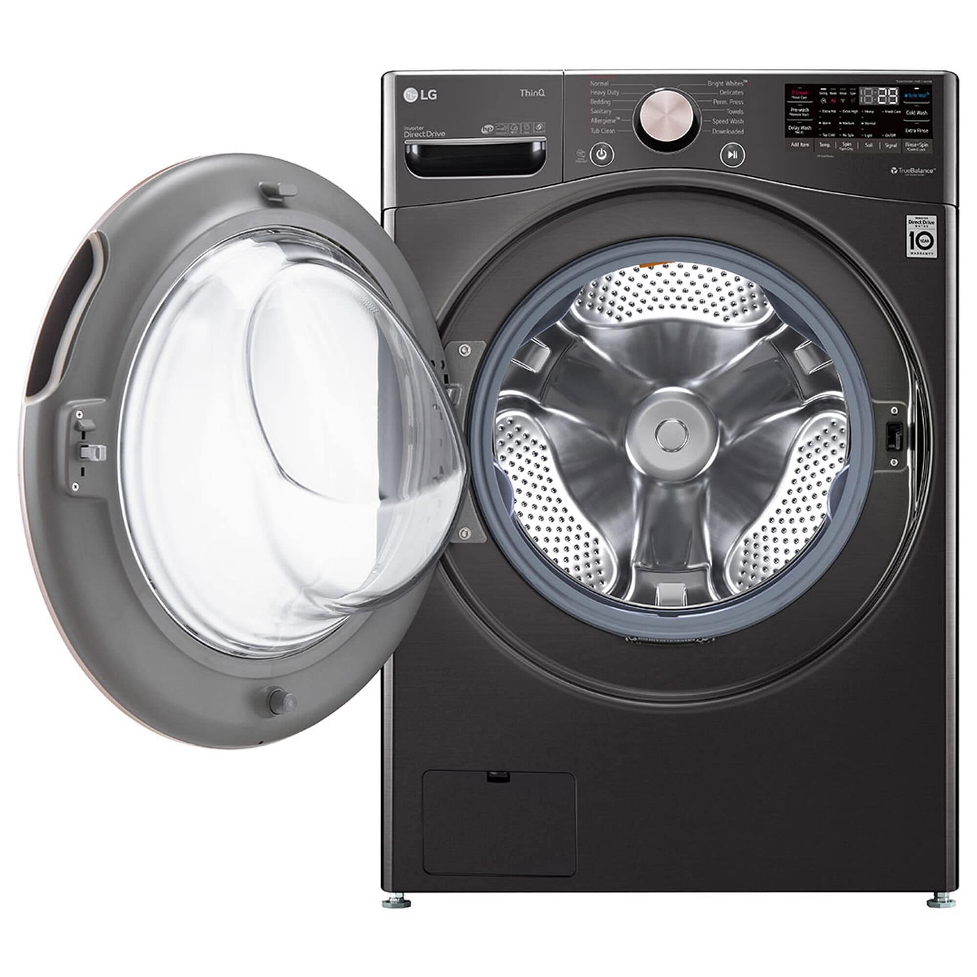 LG 4.5 Cu. Ft. Front Load Washer with TurboWash 360 in Black Steel, , large