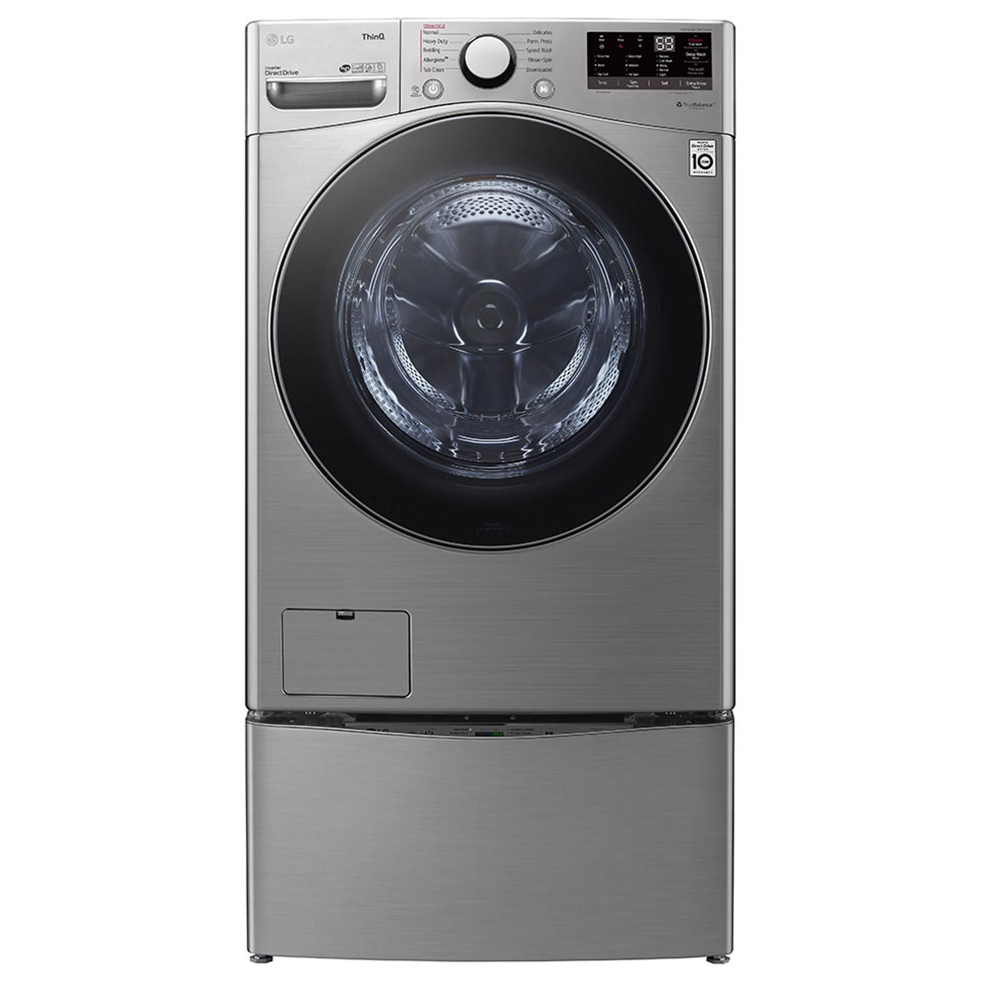 LG 4.5 Cu. Ft. Front Load Washer with Steam Technology in Graphite Steel, , large