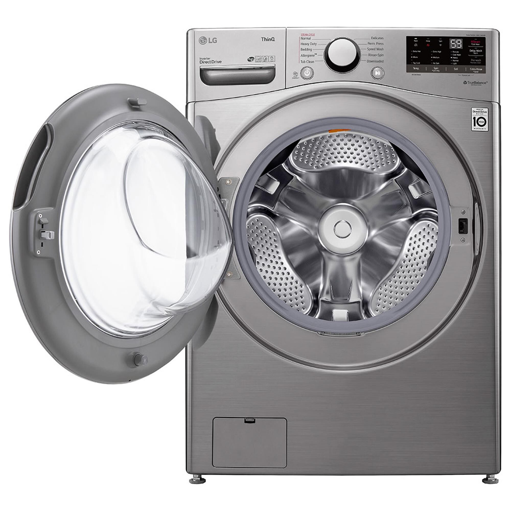 LG 4.5 Cu. Ft. Front Load Washer with Steam Technology in Graphite Steel, , large