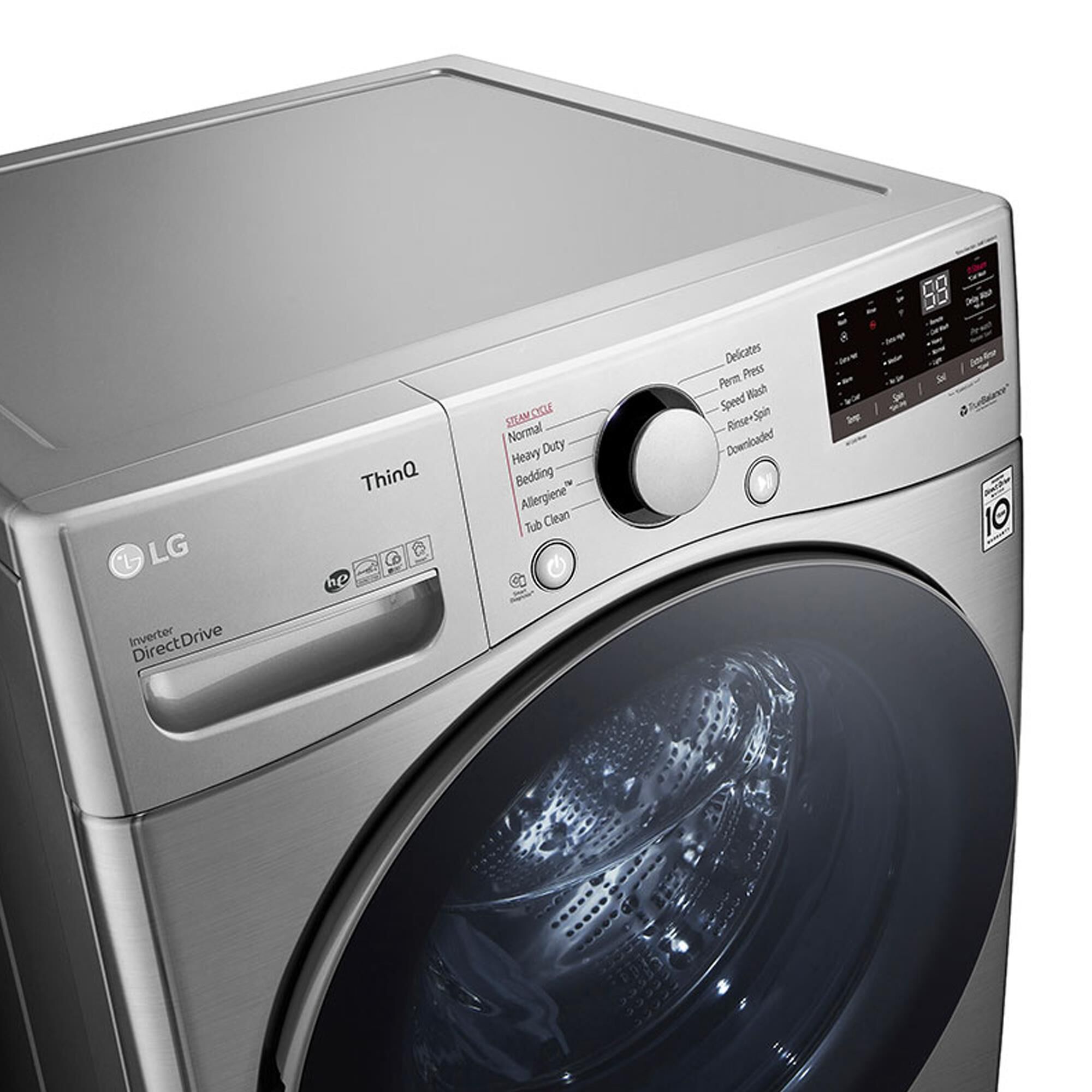 LG 4.5 Cu. Ft. Front Load Washer with Steam Technology in Graphite Steel, , large