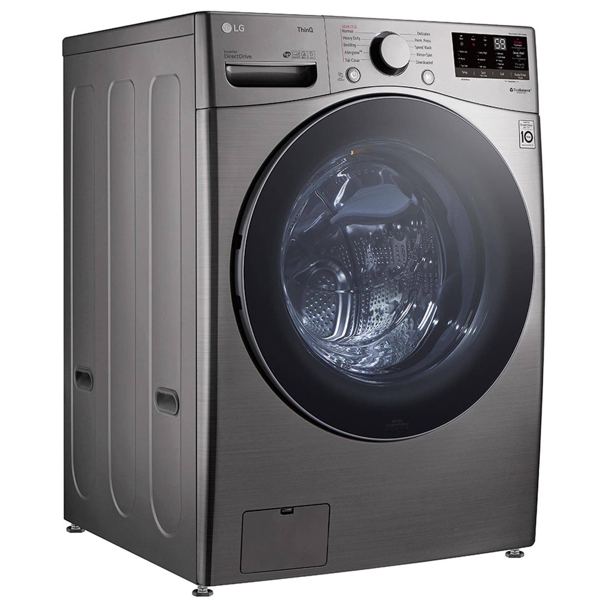 LG 4.5 Cu. Ft. Front Load Washer with Steam Technology in Graphite Steel, , large
