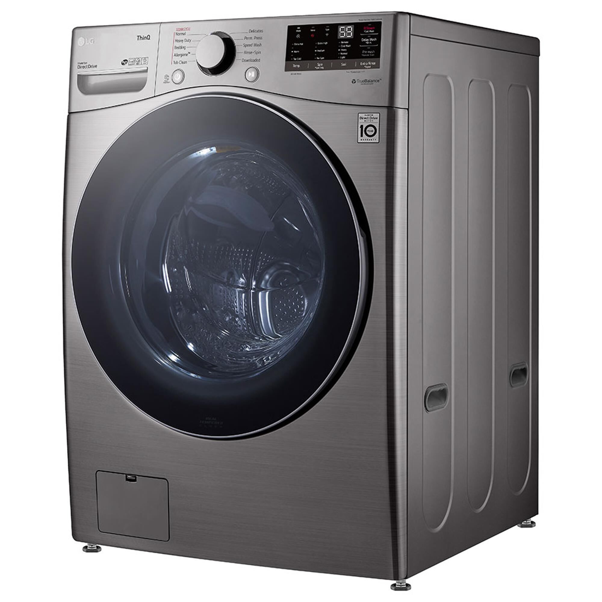 LG 4.5 Cu. Ft. Front Load Washer with Steam Technology in Graphite Steel, , large