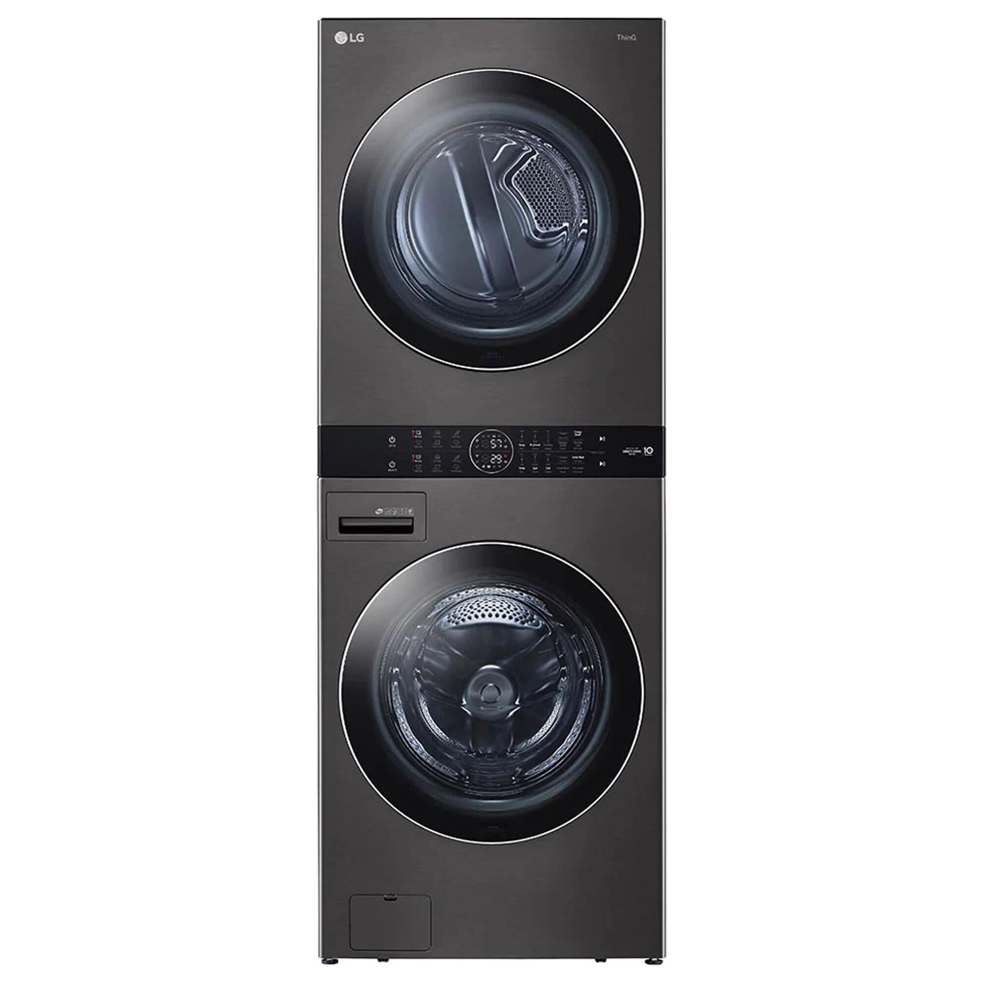 LG Appliance WashTower with Center Control 4.5 Cu. Ft. Washer and 7.4 Cu. Ft. Electric Dryer in Black Stainless Steel, , large