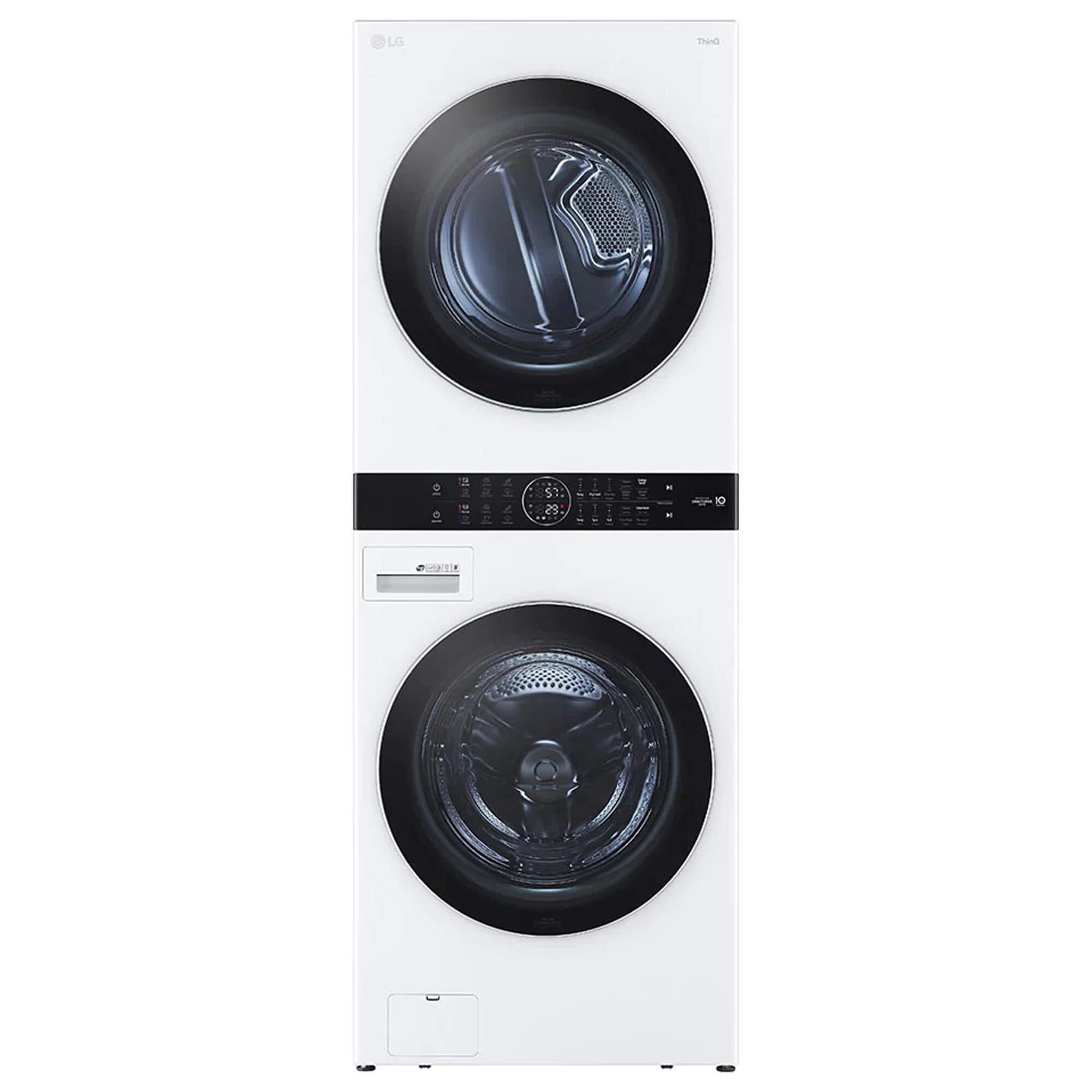 LG Single Unit Front Load LG WashTower with Center Control 4.5 Cu. Ft. Washer and 7.4 Cu. Ft. Gas Dryer in White, , large