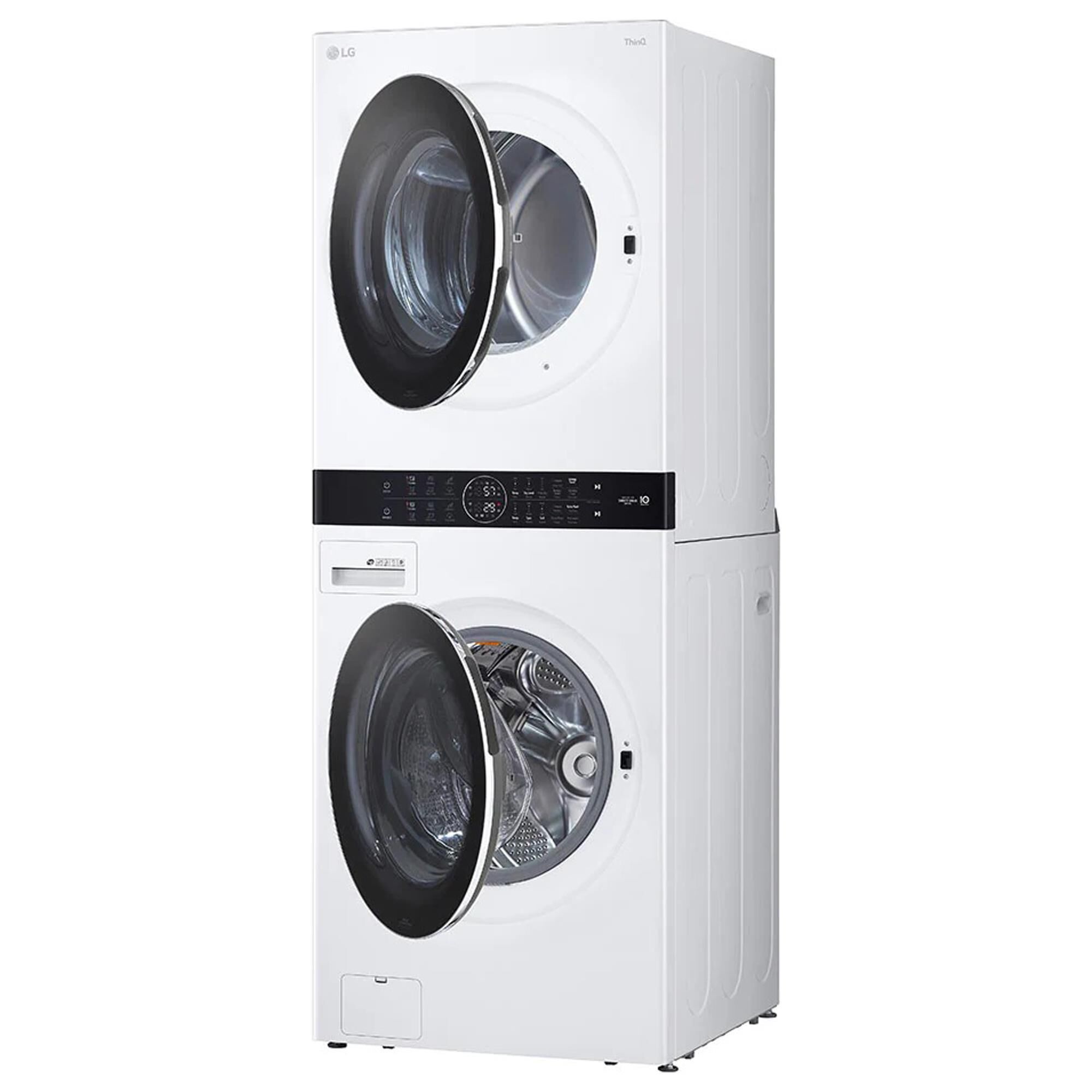 LG Single Unit Front Load LG WashTower with Center Control 4.5 Cu. Ft. Washer and 7.4 Cu. Ft. Gas Dryer in White, , large