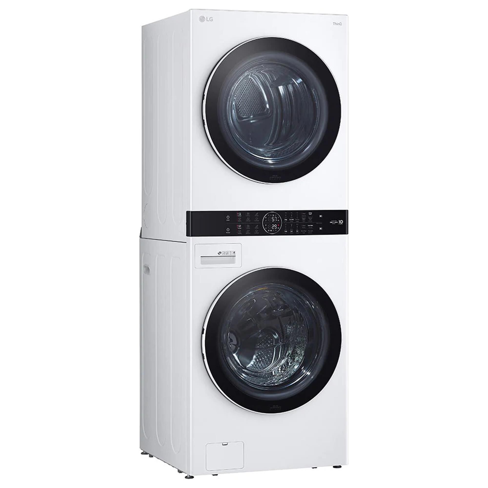 LG Single Unit Front Load LG WashTower with Center Control 4.5 Cu. Ft. Washer and 7.4 Cu. Ft. Gas Dryer in White, , large