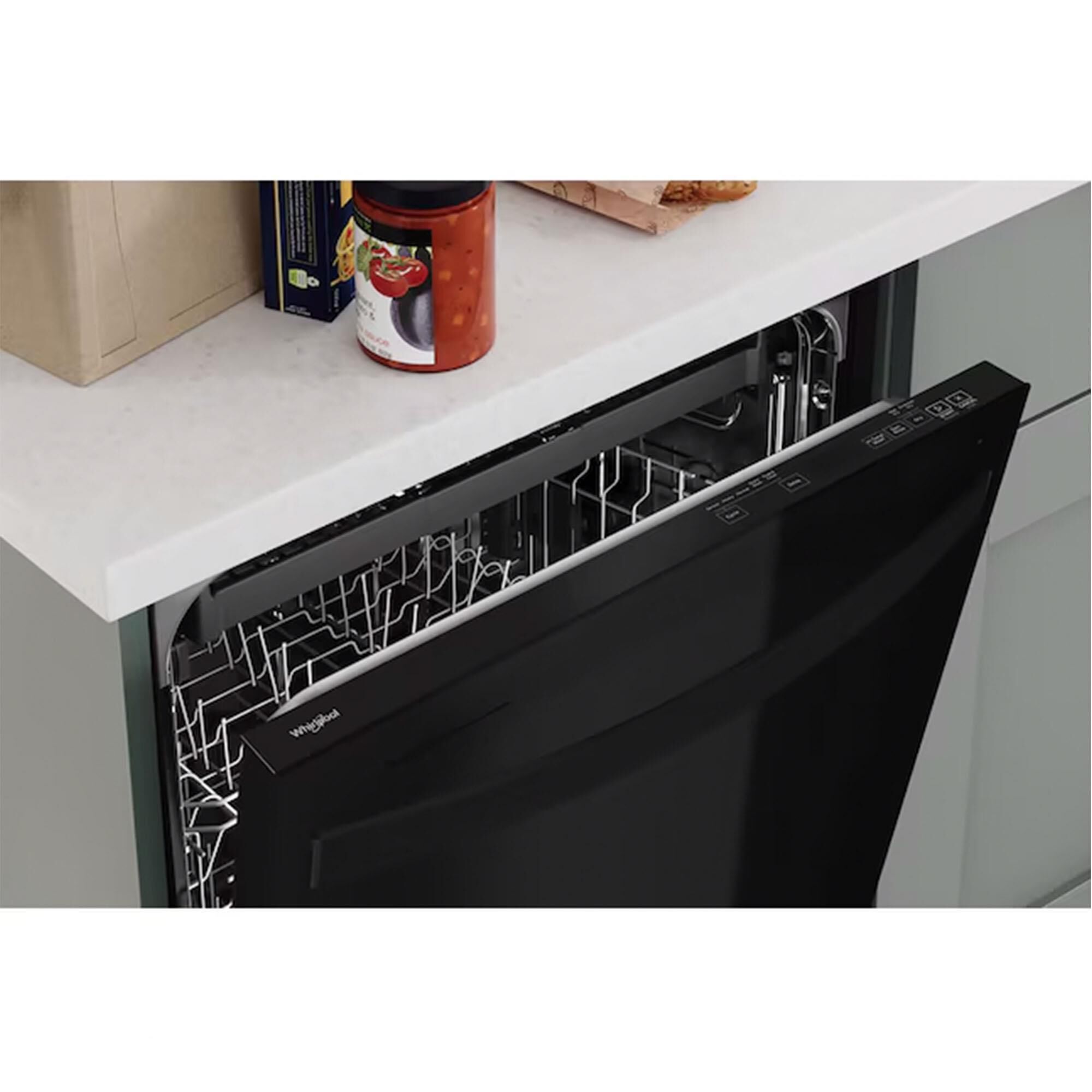 Whirlpool 24" Built-In Bar Handle Dishwasher with 47 Decibel in Black, , large