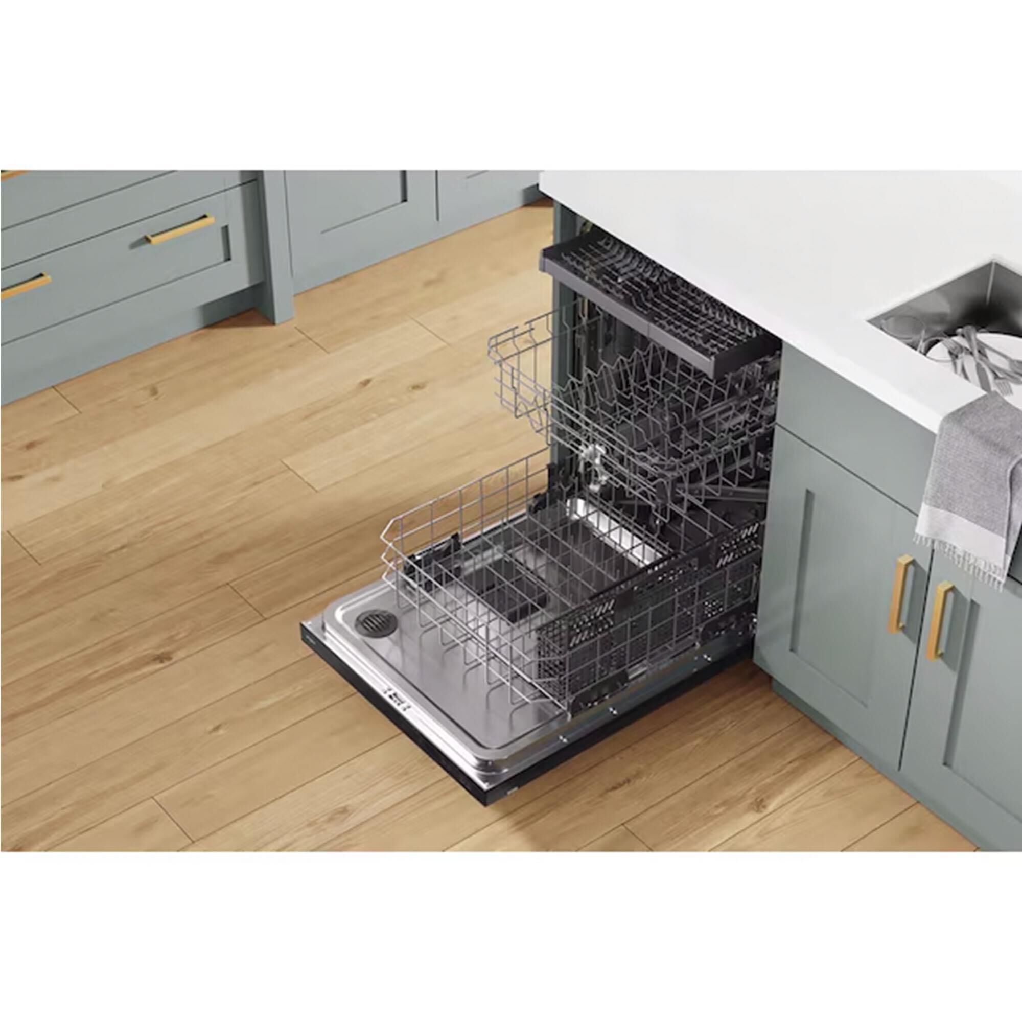 Whirlpool 24" Built-In Bar Handle Dishwasher with 47 Decibel in Black, , large