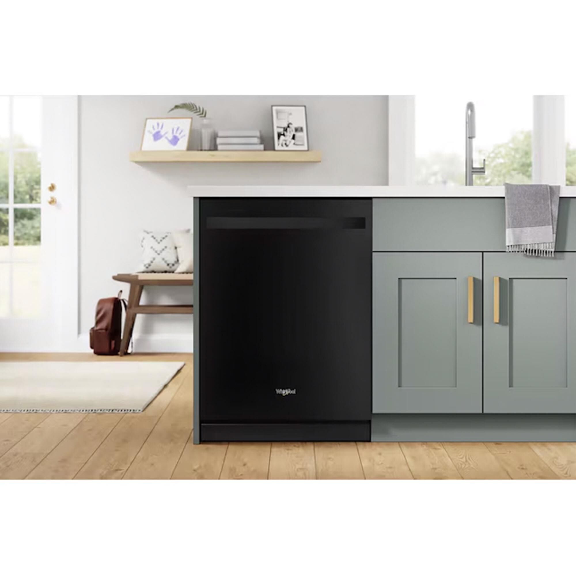 Whirlpool 24" Built-In Bar Handle Dishwasher with 47 Decibel in Black, , large