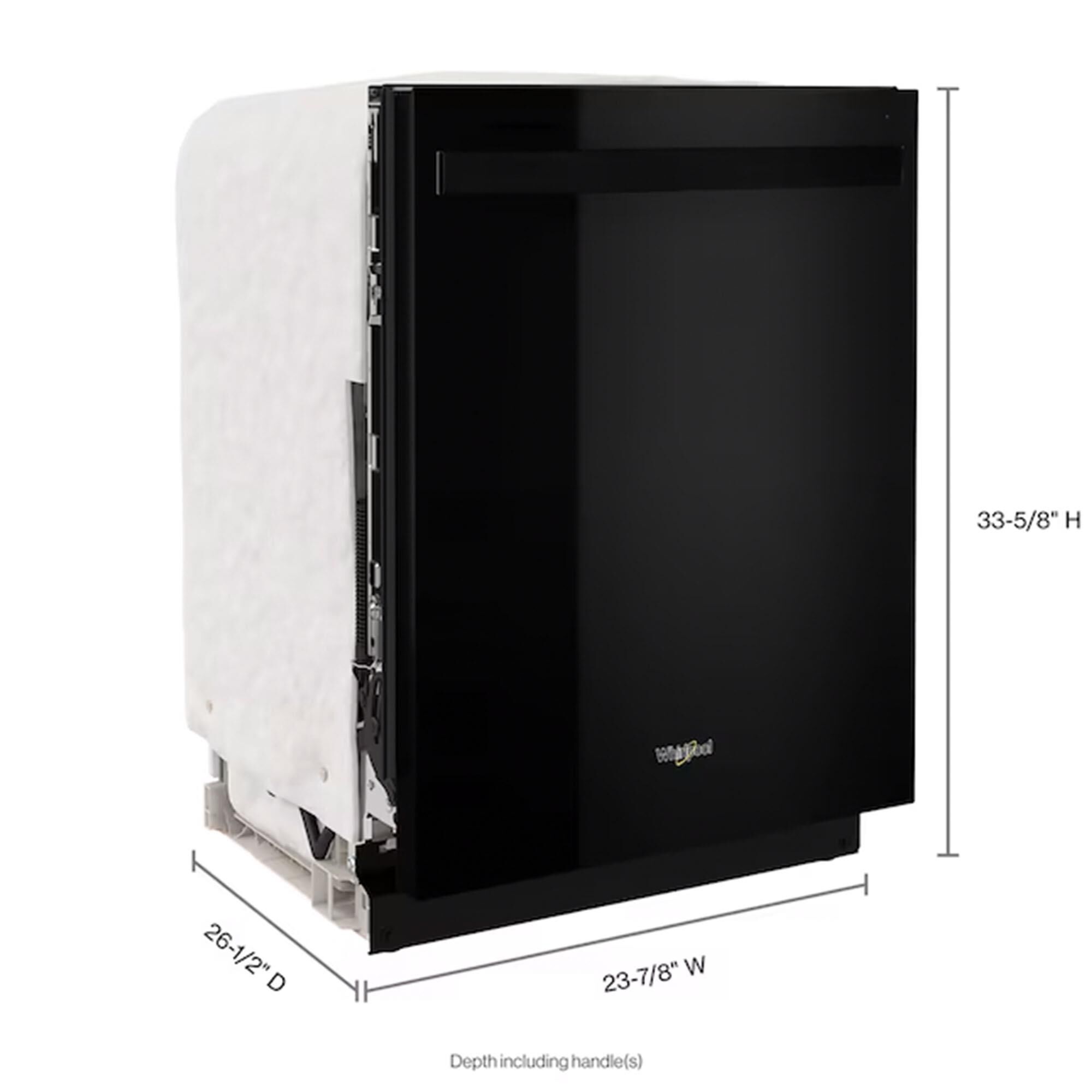 Whirlpool 24" Built-In Bar Handle Dishwasher with 47 Decibel in Black, , large
