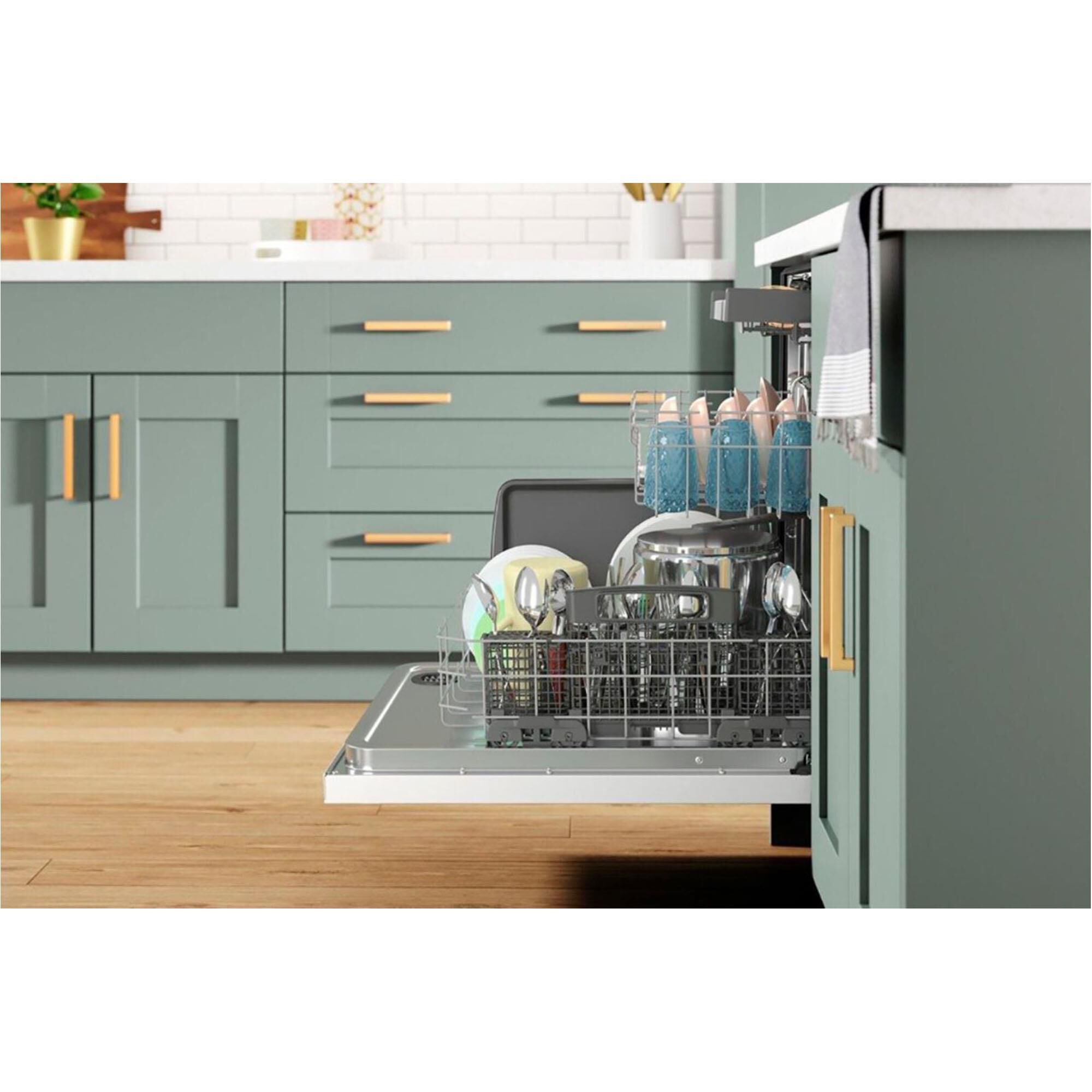 Whirlpool 24" Built-In Bar Handle Dishwasher with 47 Decibel in White, , large