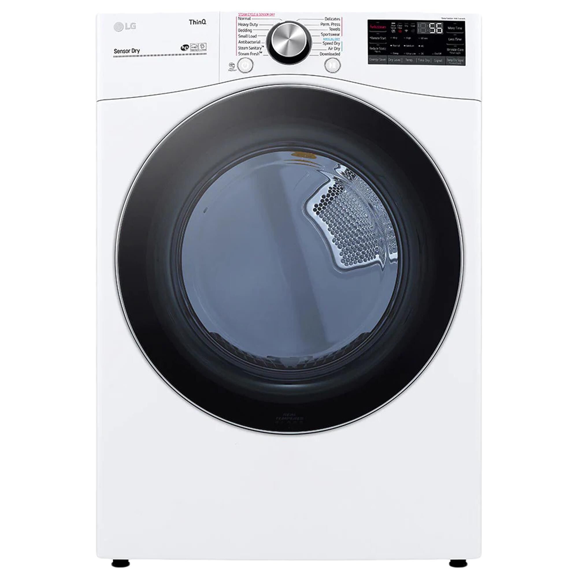 LG 5.0 Cu. Ft. Front Load Washer and 7.4 Cu. Ft. Electric Dryer with TurboWash 360 Laundry Pair in White (Pedestals Sold Separately), , large