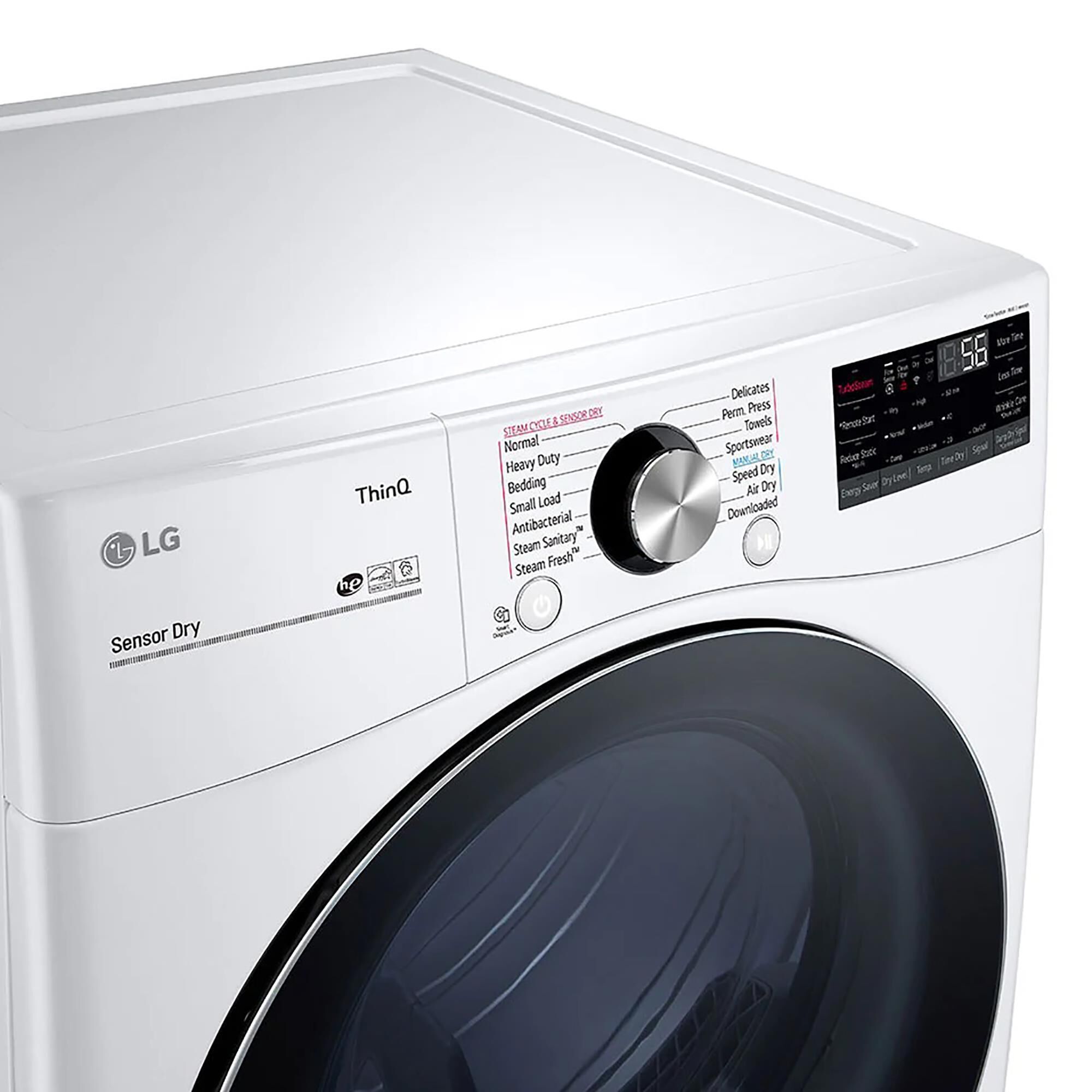 LG 5.0 Cu. Ft. Front Load Washer and 7.4 Cu. Ft. Electric Dryer with TurboWash 360 Laundry Pair in White (Pedestals Sold Separately), , large