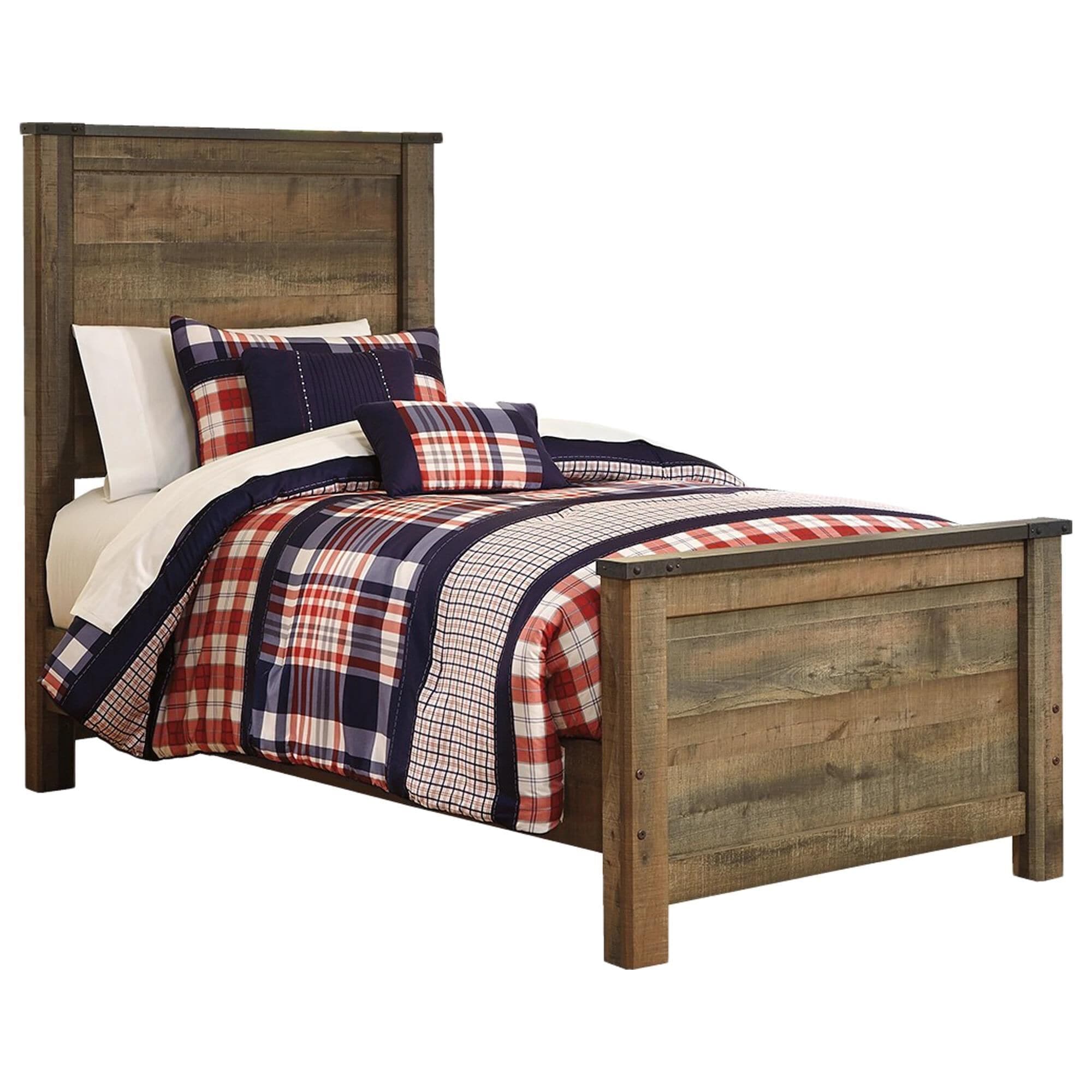 Signature Design by Ashley Trinell Twin Bed in Brown, , large