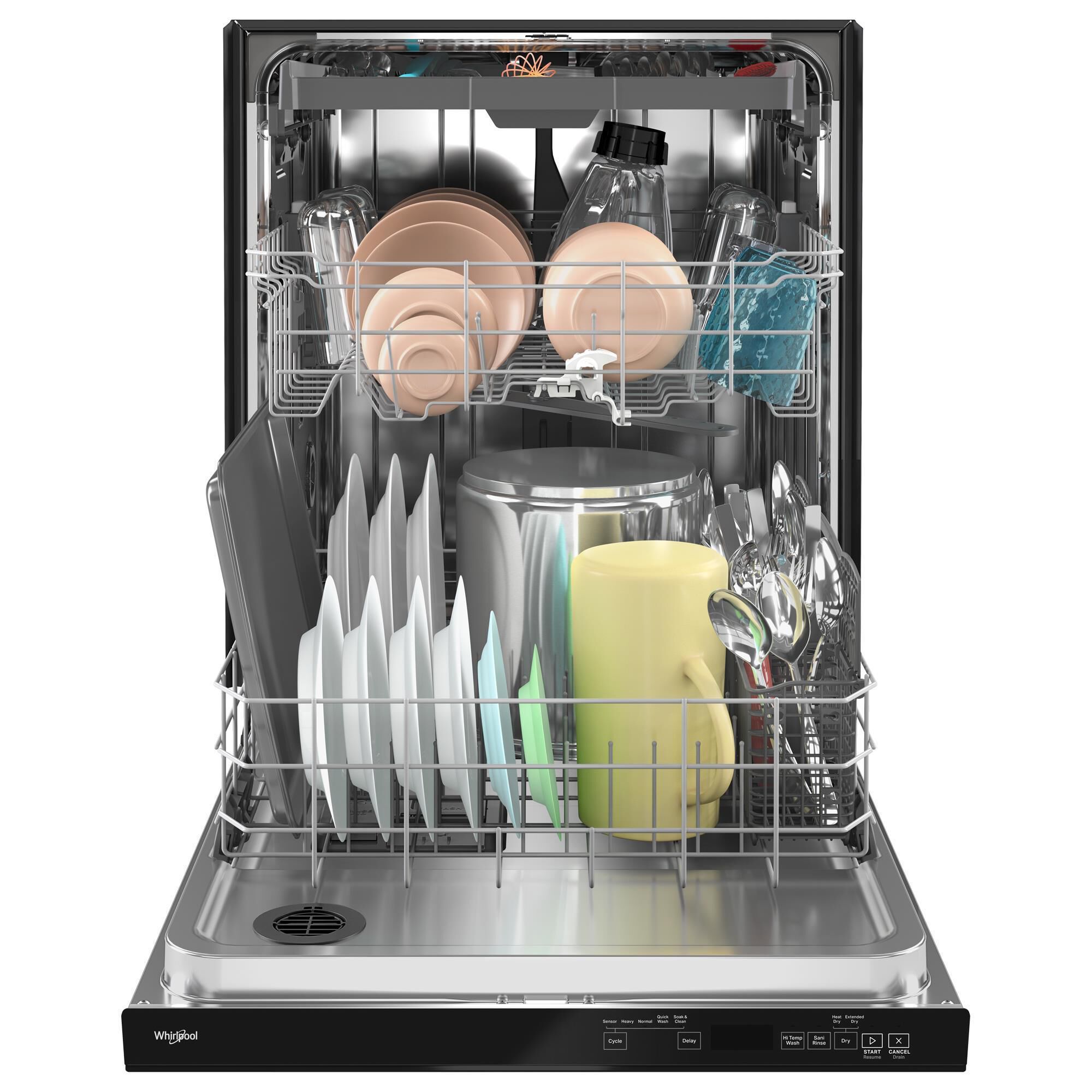 Whirlpool 24" Fully Integrated Dishwasher in Black, , large