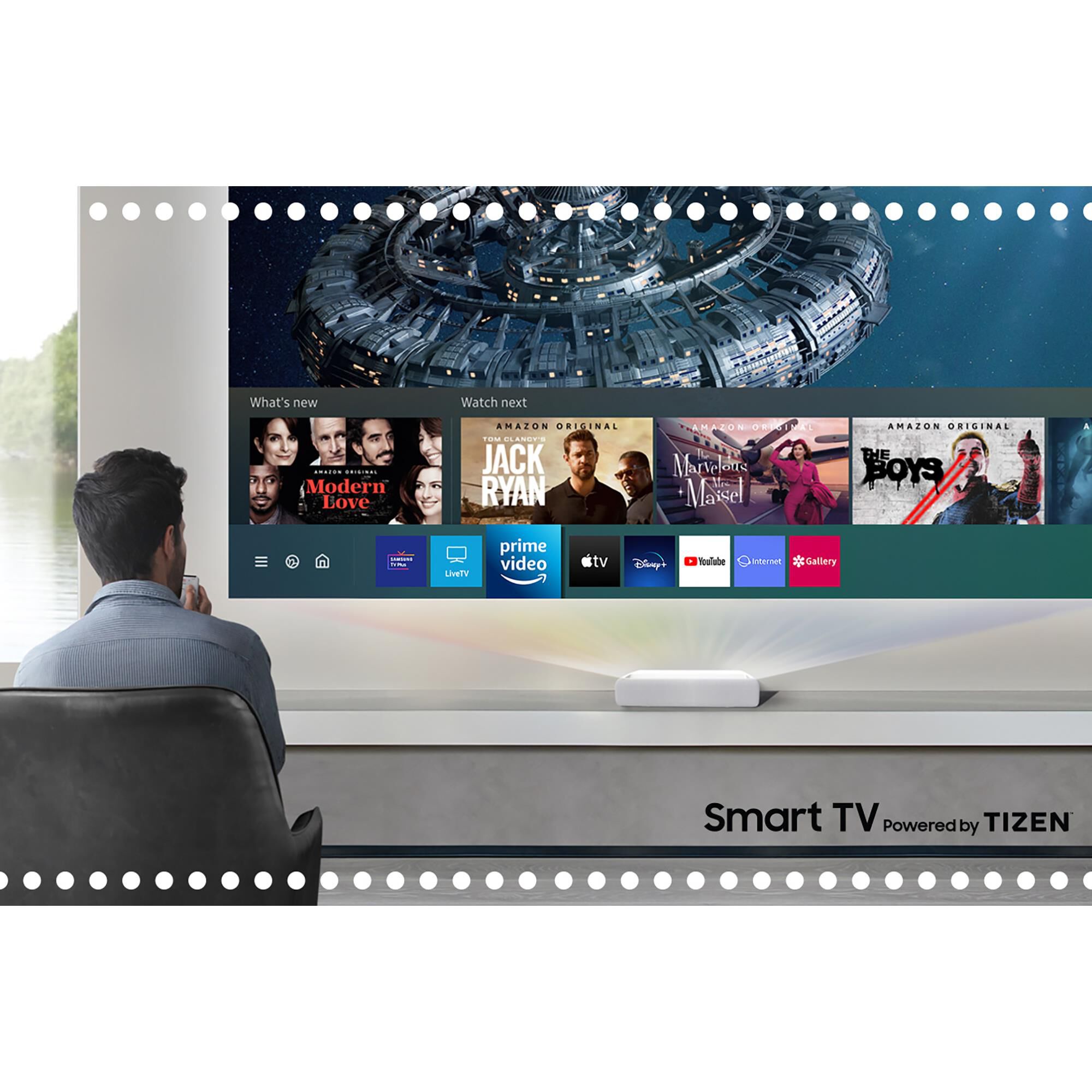 Samsung 120" The Premiere 4K UHD Single Smart Laser Projector in White, , large