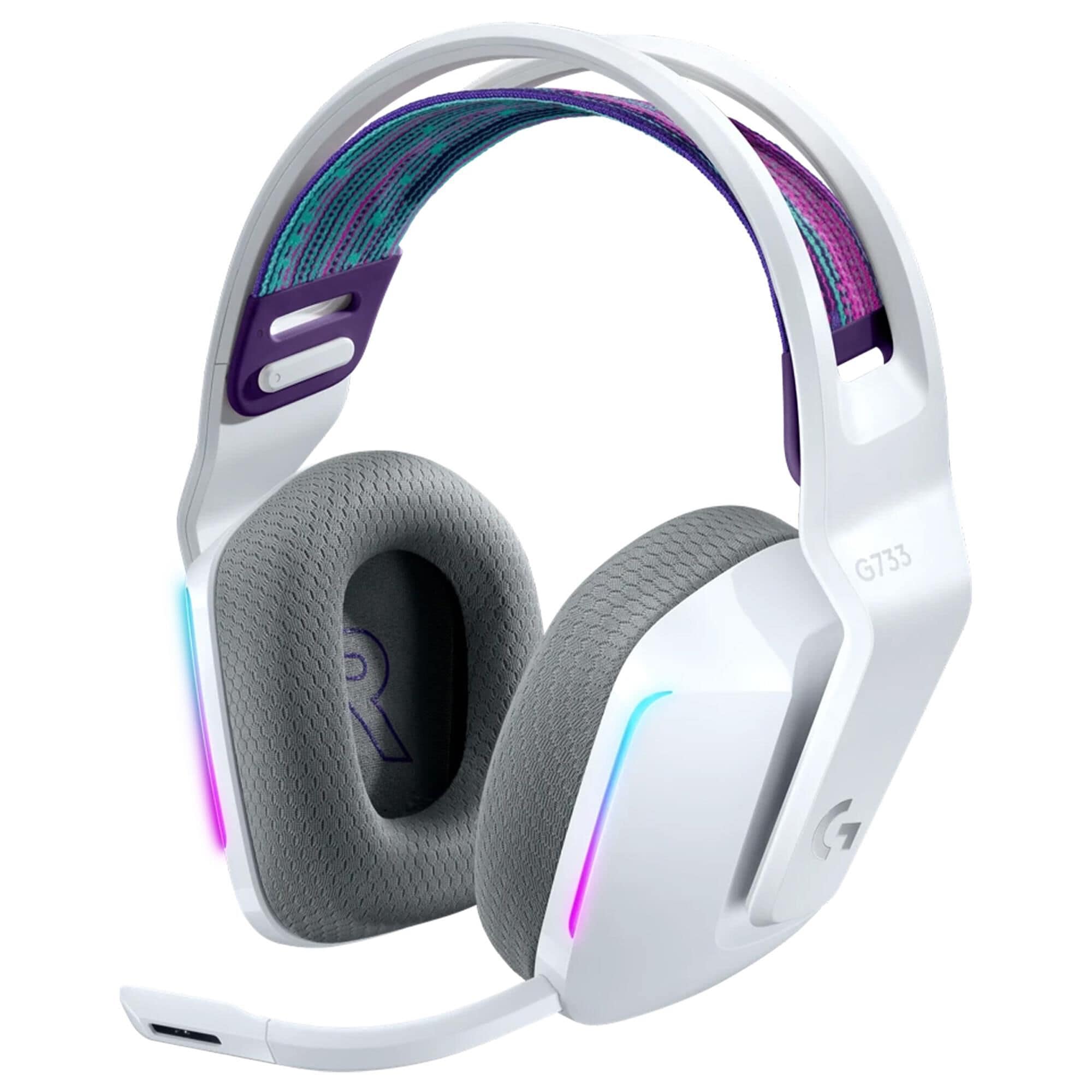 Logitech G733 Lightspeed Wireless RGB Gaming Headset in White, , large